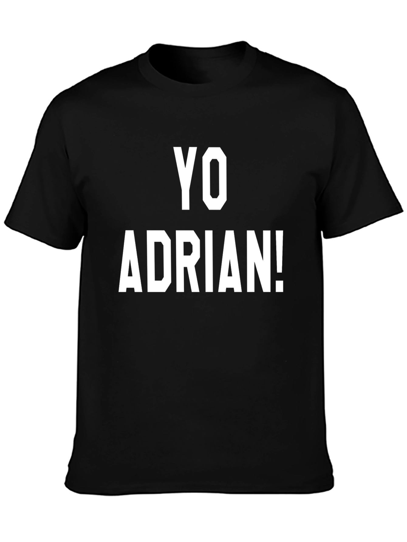 Yo Adrian! Graphic T-Shirt - Black Cotton Blend