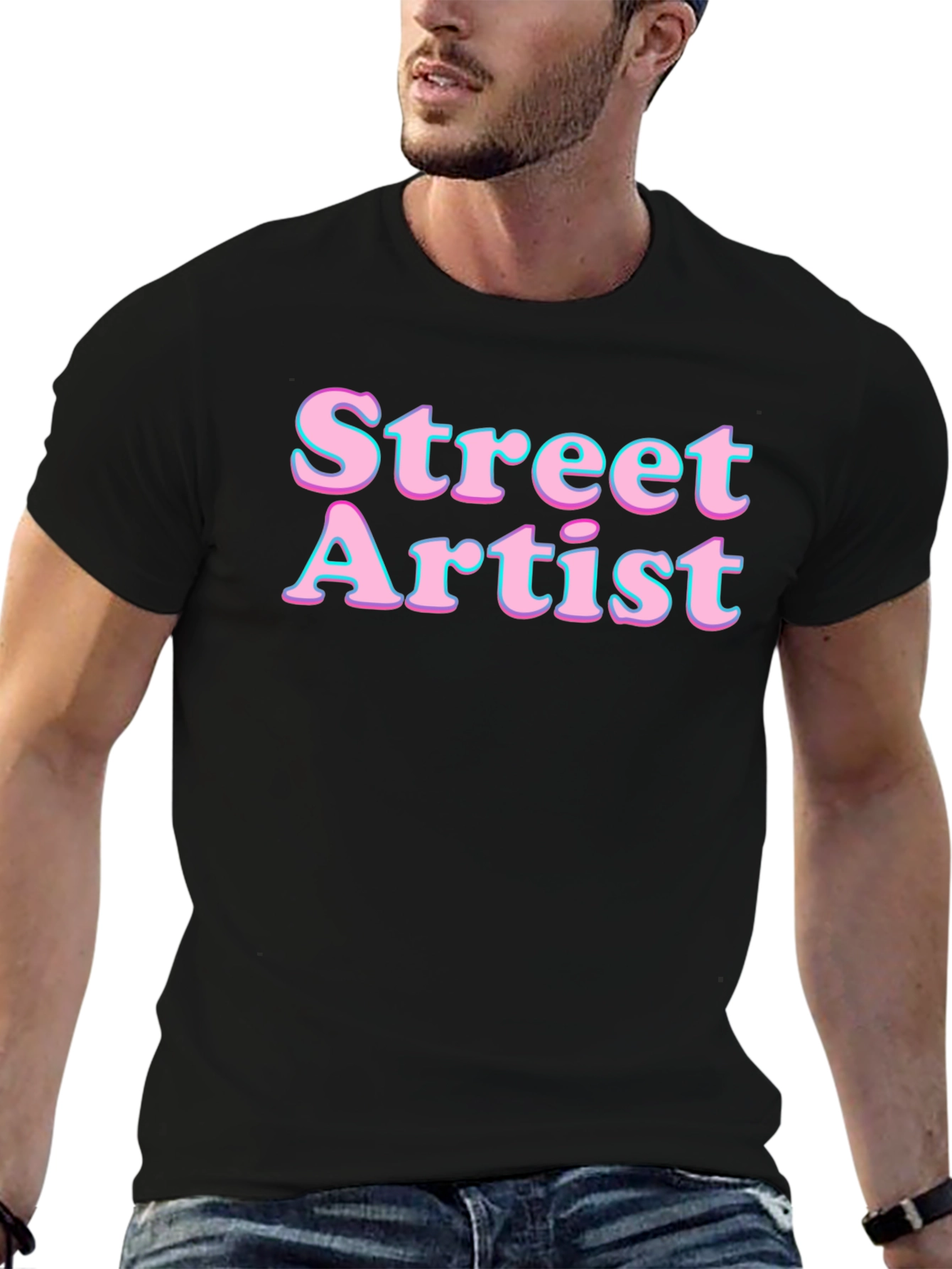 Street Artist Tee - Black Graphic T-Shirt