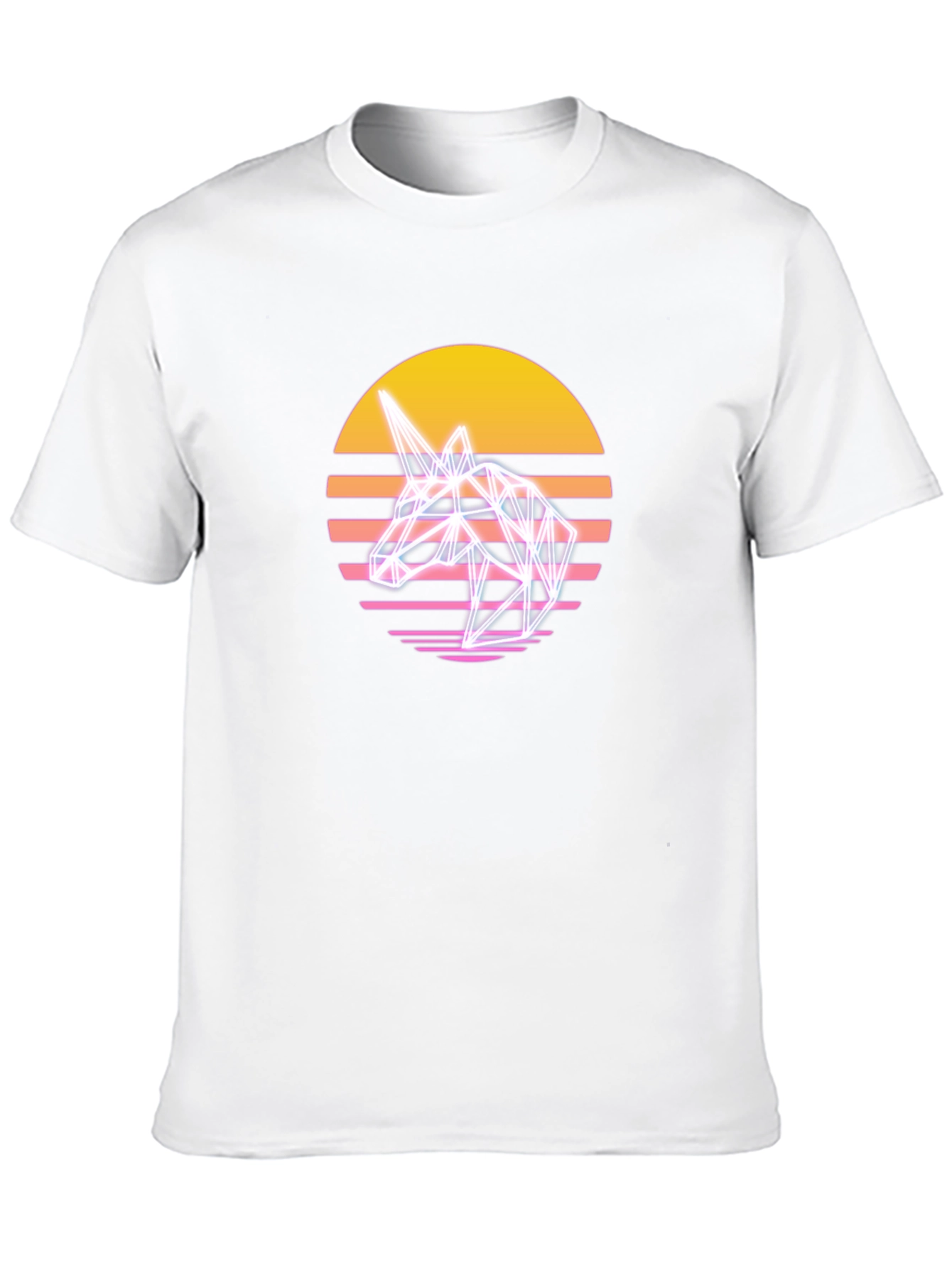 Retro Unicorn T-Shirt - Geometric Style