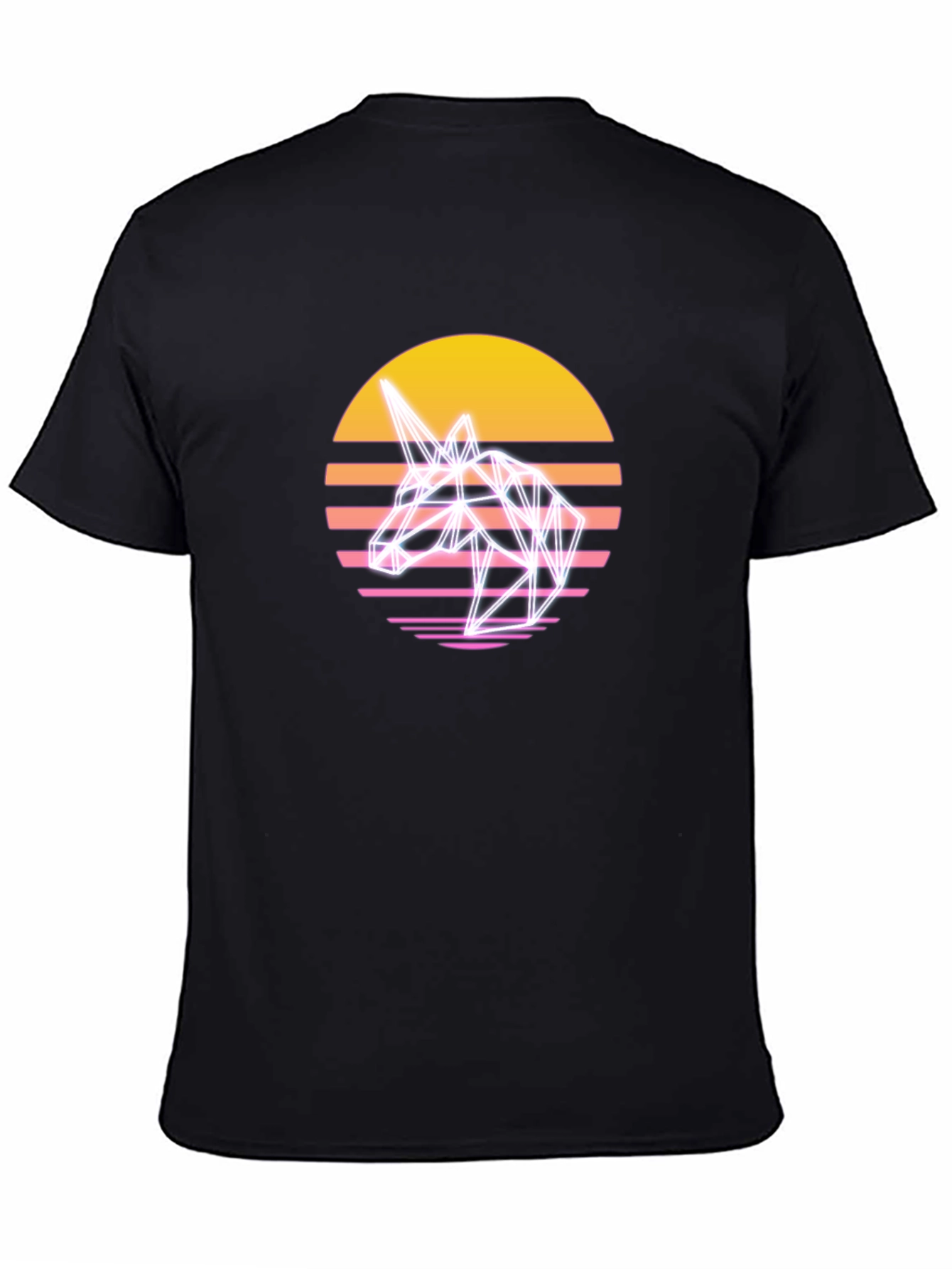 Retro Unicorn T-Shirt - Geometric Style