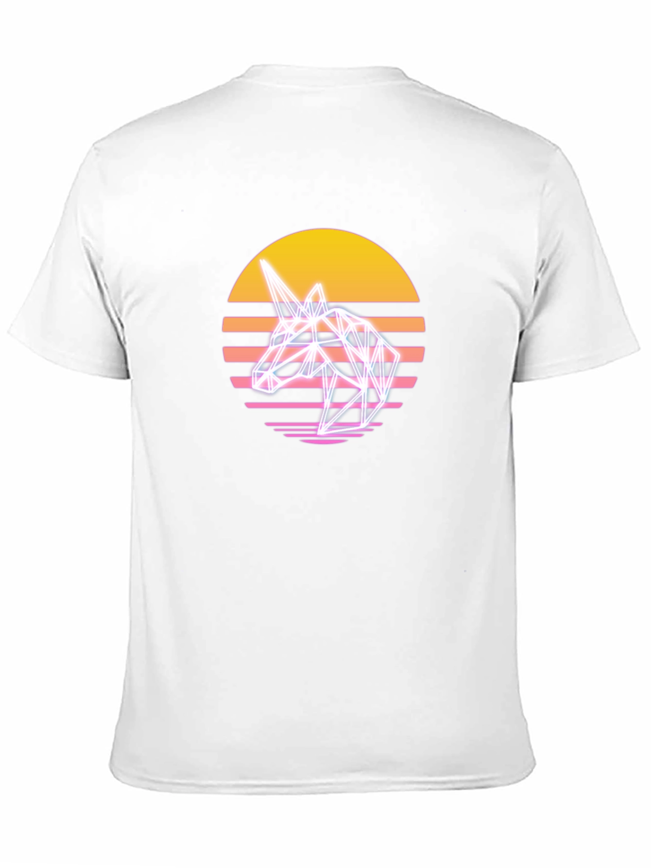 Retro Unicorn T-Shirt - Geometric Style