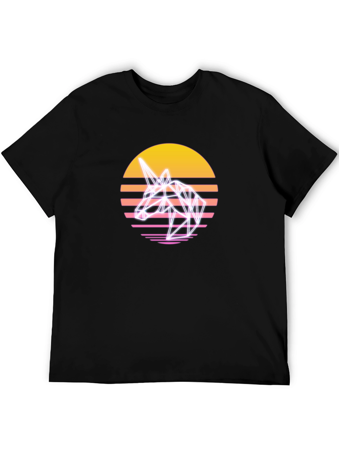 Retro Unicorn T-Shirt - Geometric Style