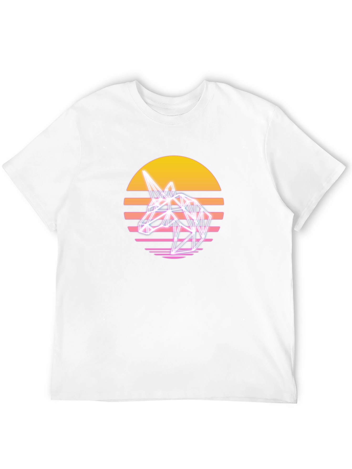 Retro Unicorn T-Shirt - Geometric Style