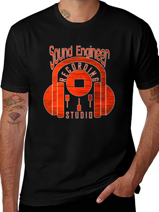 Sound Engineer Recording Studio Graphic T-Shirt