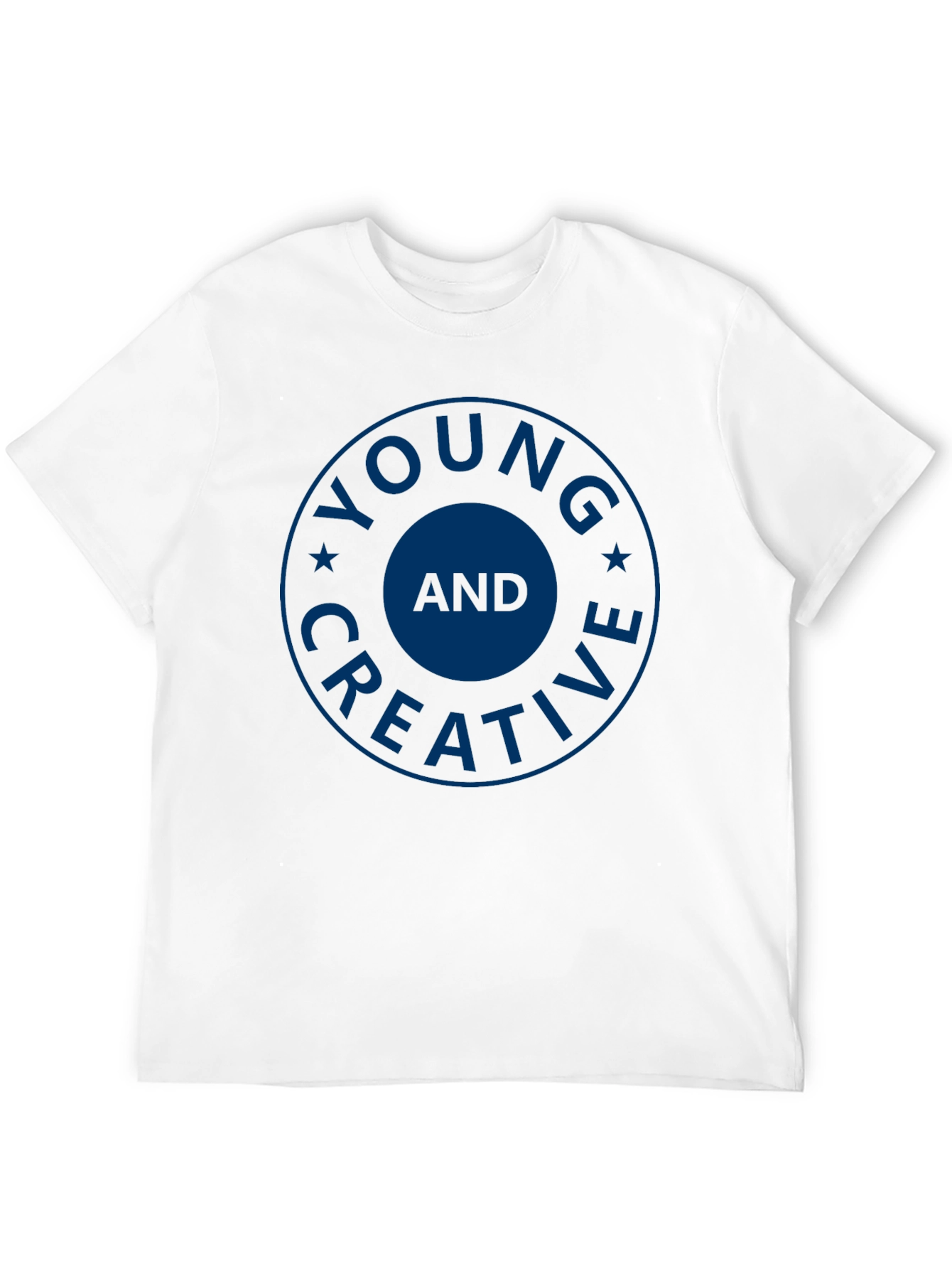 Young and Creative Graphic Tee - Stylish Crew Neck