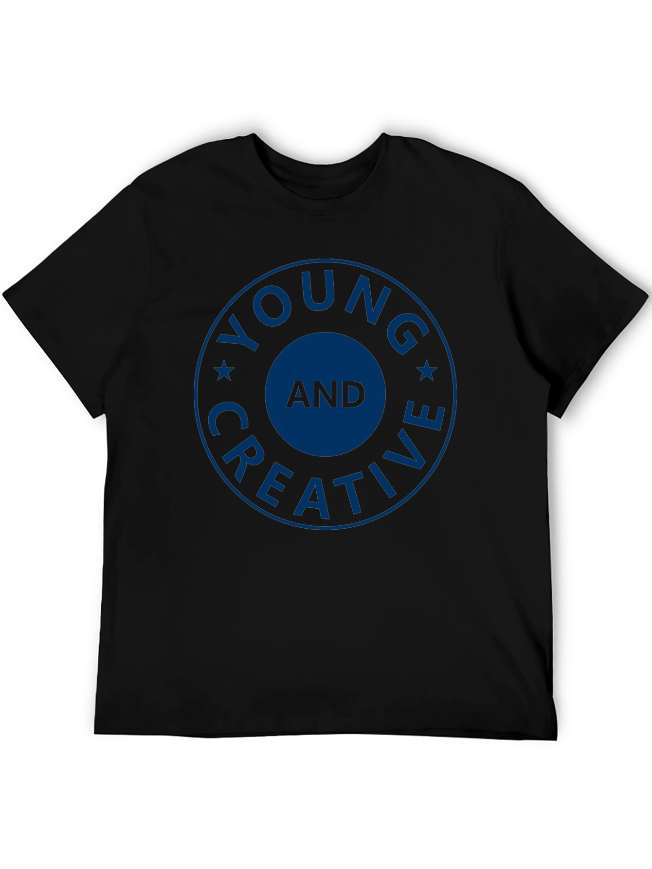 Young and Creative Graphic Tee - Stylish Crew Neck