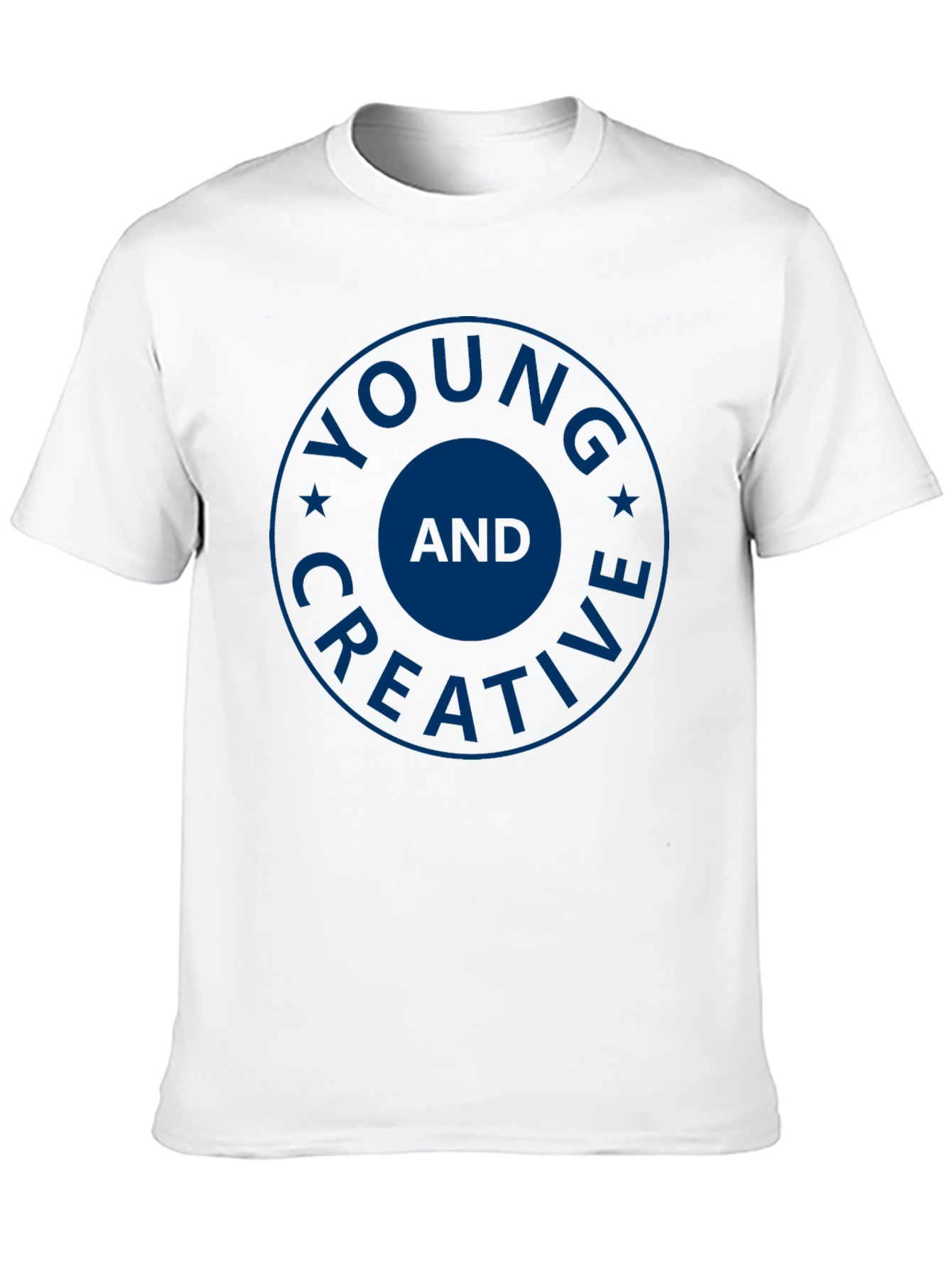 Young and Creative Graphic Tee - Stylish Crew Neck