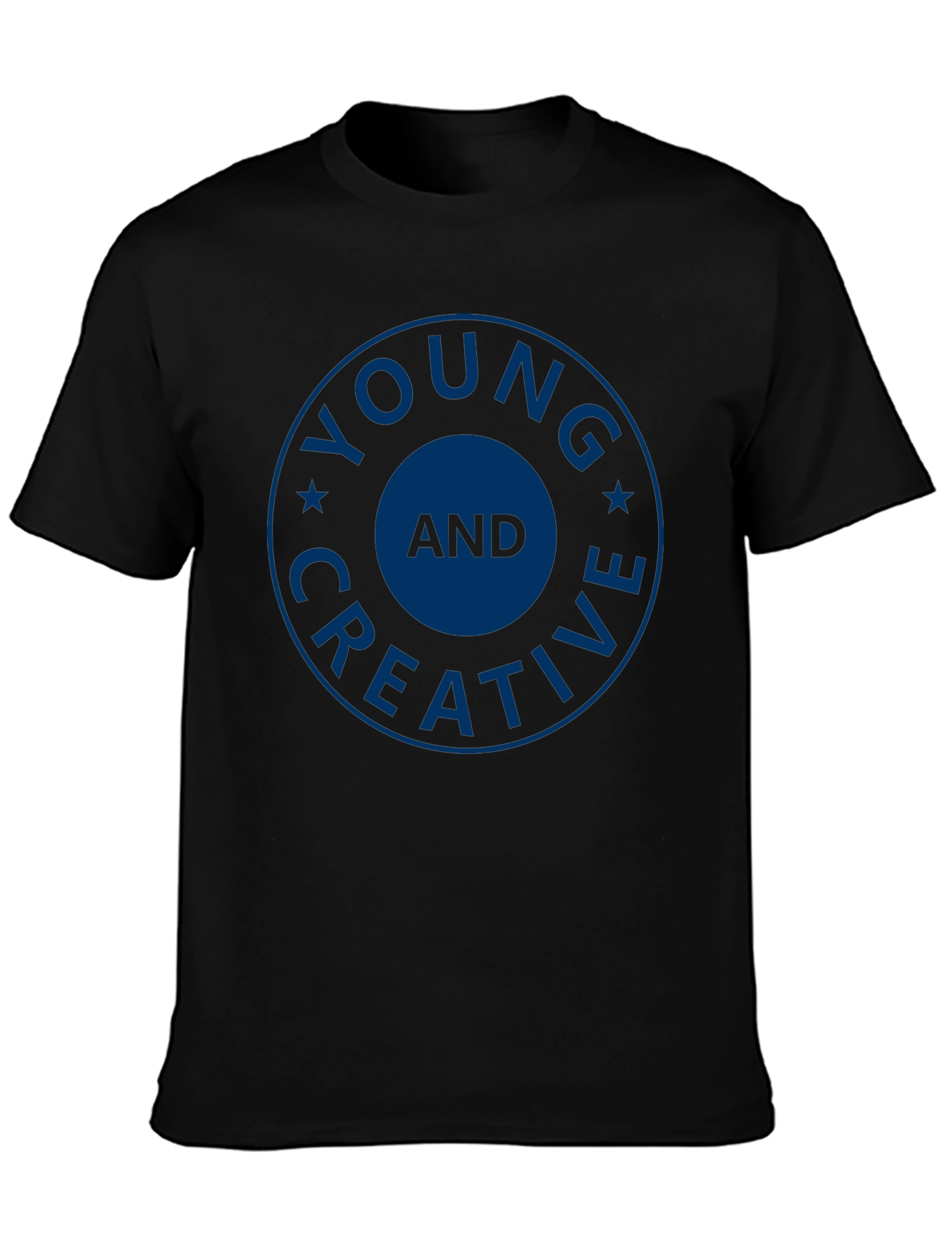 Young and Creative Graphic Tee - Stylish Crew Neck