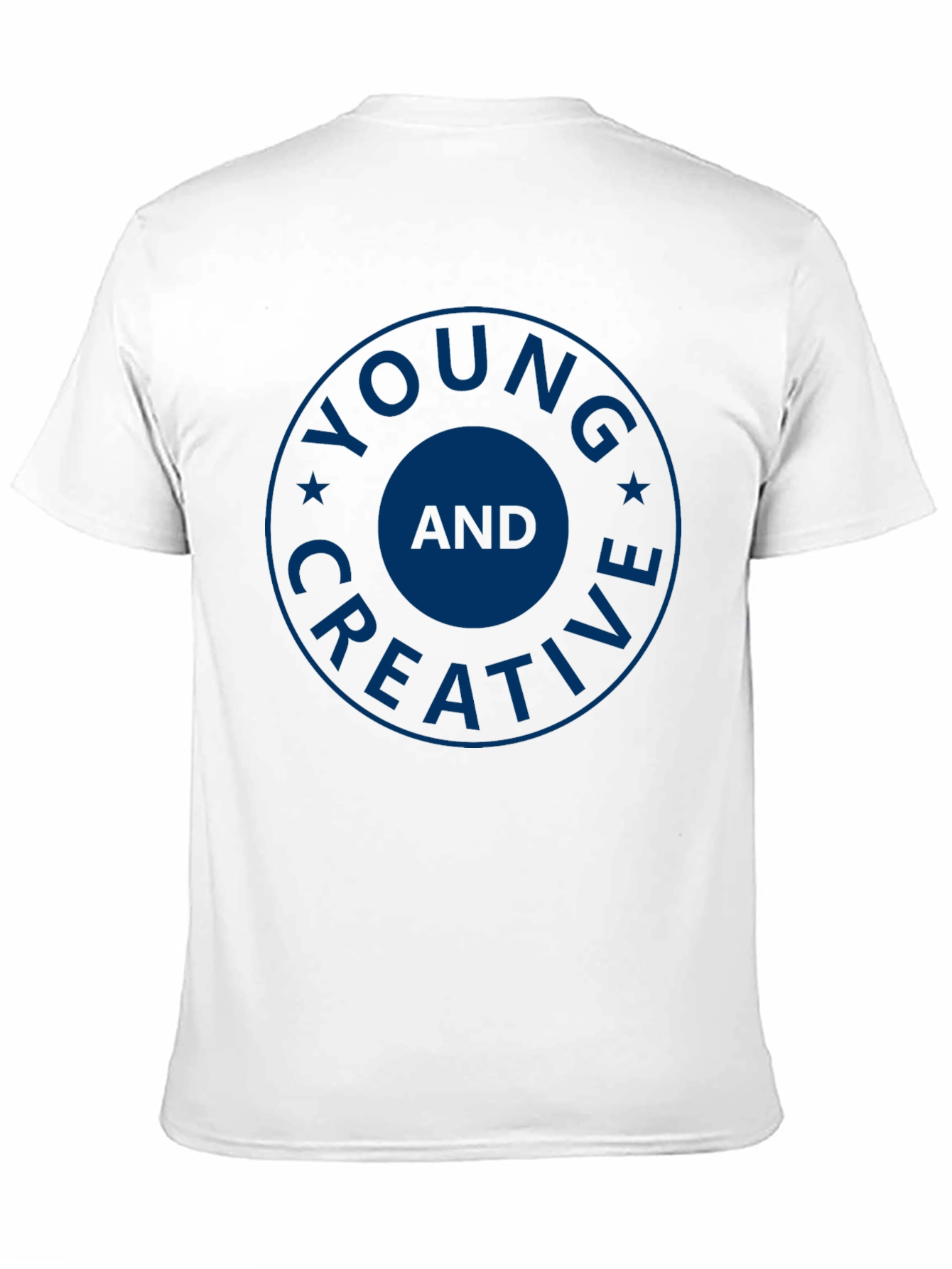 Young and Creative Graphic Tee - Stylish Crew Neck