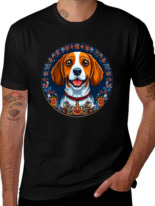 Dog Lover T-Shirt - Floral Beagle Graphic Tee