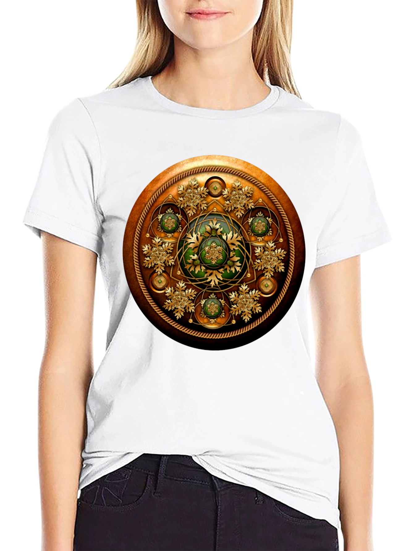 Ornate Steampunk Shield Graphic Tee