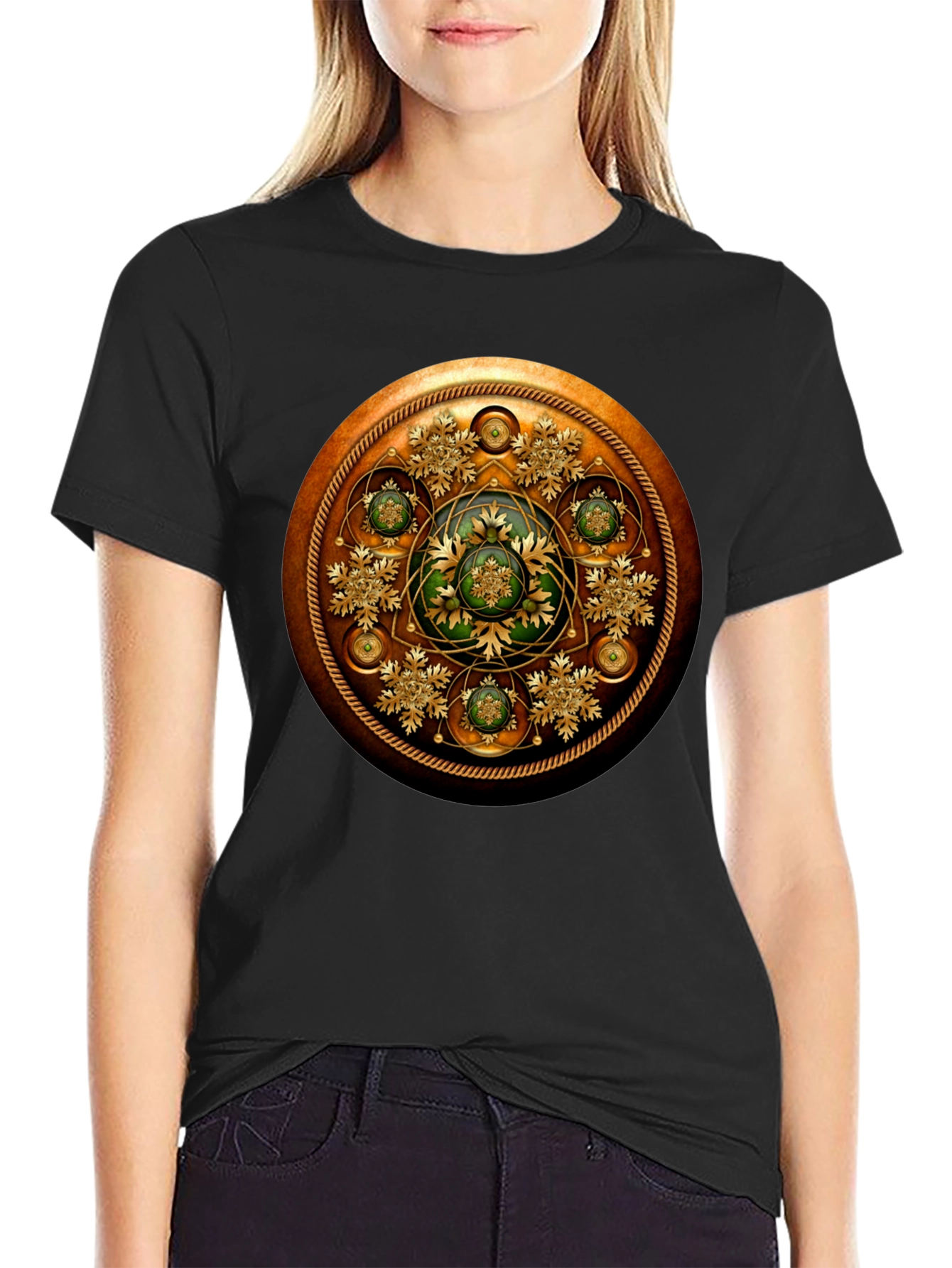 Ornate Steampunk Shield Graphic Tee