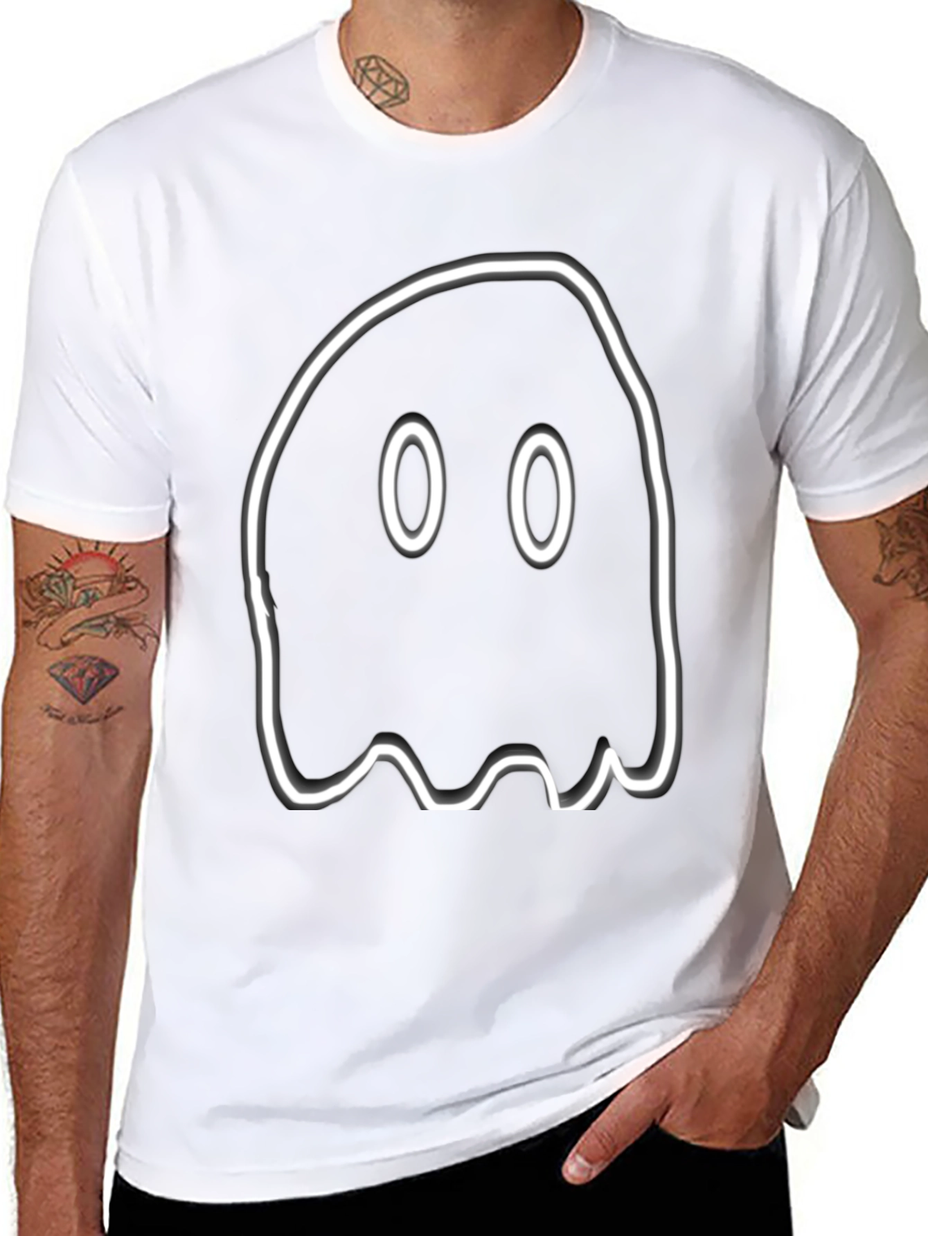 Ghost Graphic T-Shirt - Halloween Spooky Tee