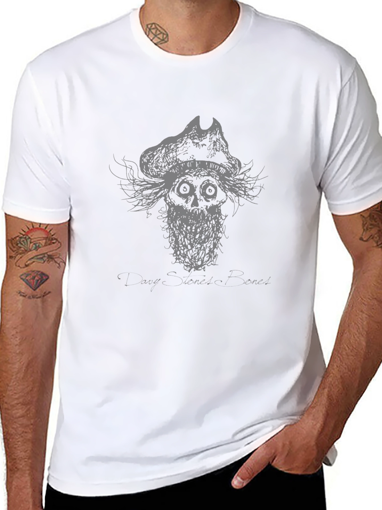 Skull Pirate Graphic Black T-Shirt