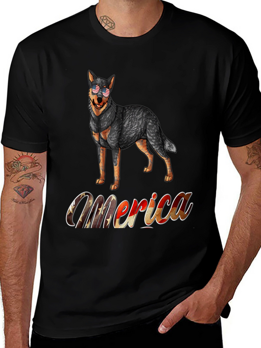 Patriotic Dog T-Shirt - Merica Design