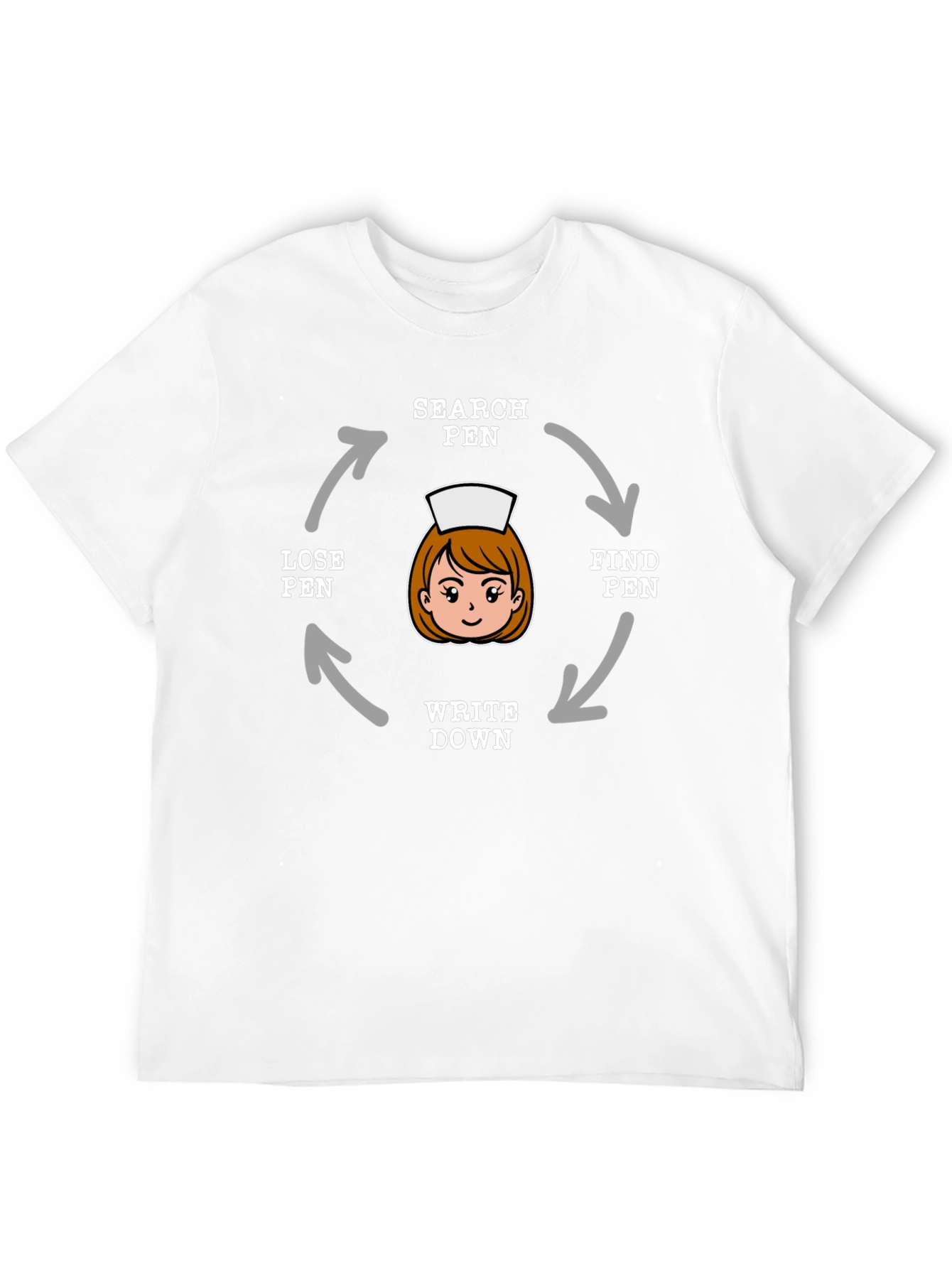 Nurse Pen Cycle Black T-Shirt