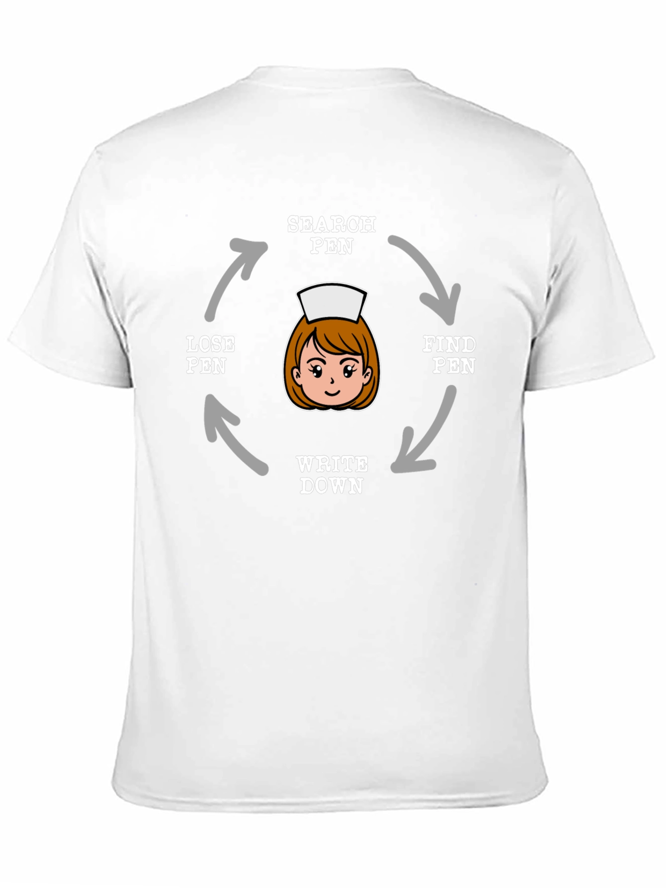 Nurse Pen Cycle Black T-Shirt