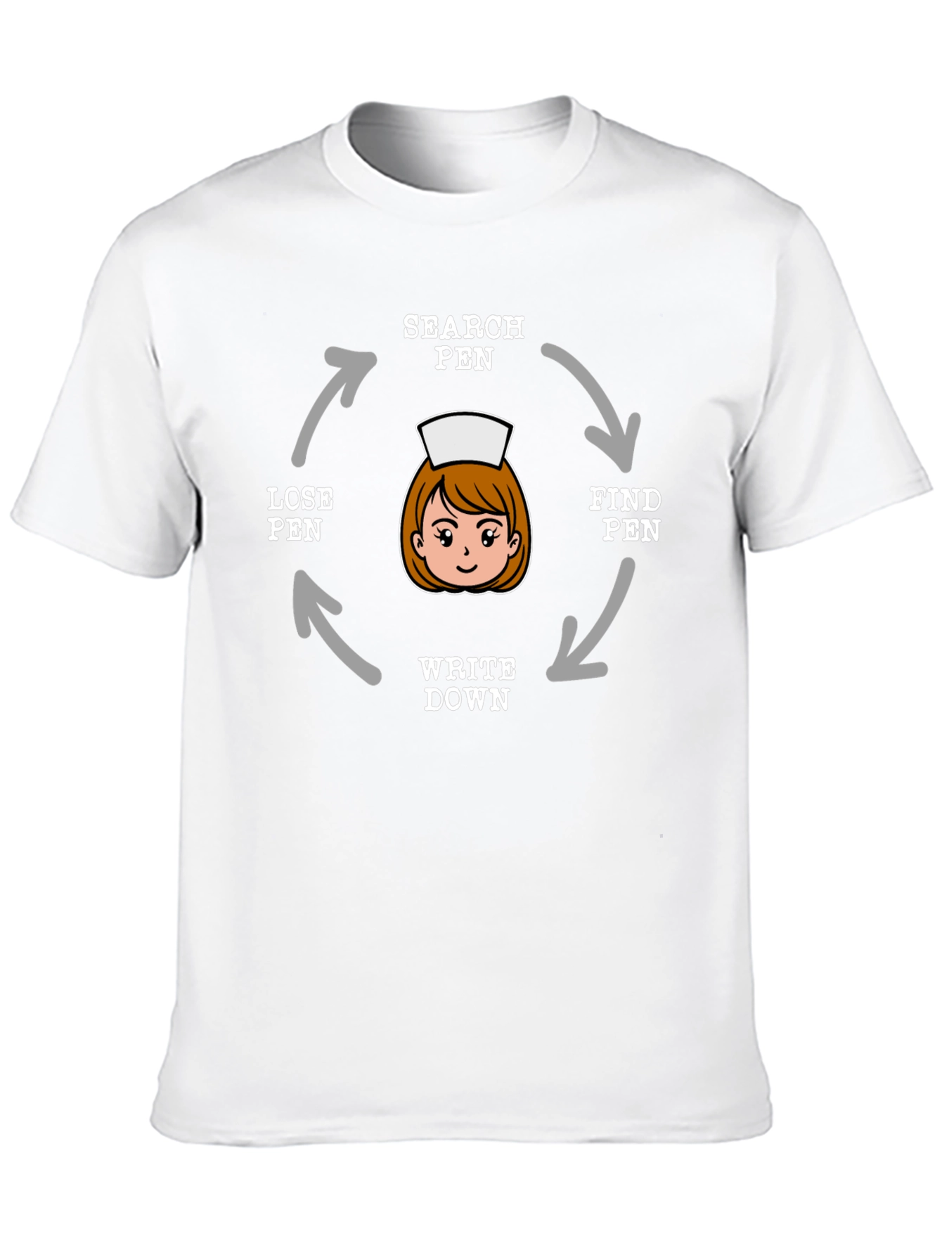 Nurse Pen Cycle Black T-Shirt