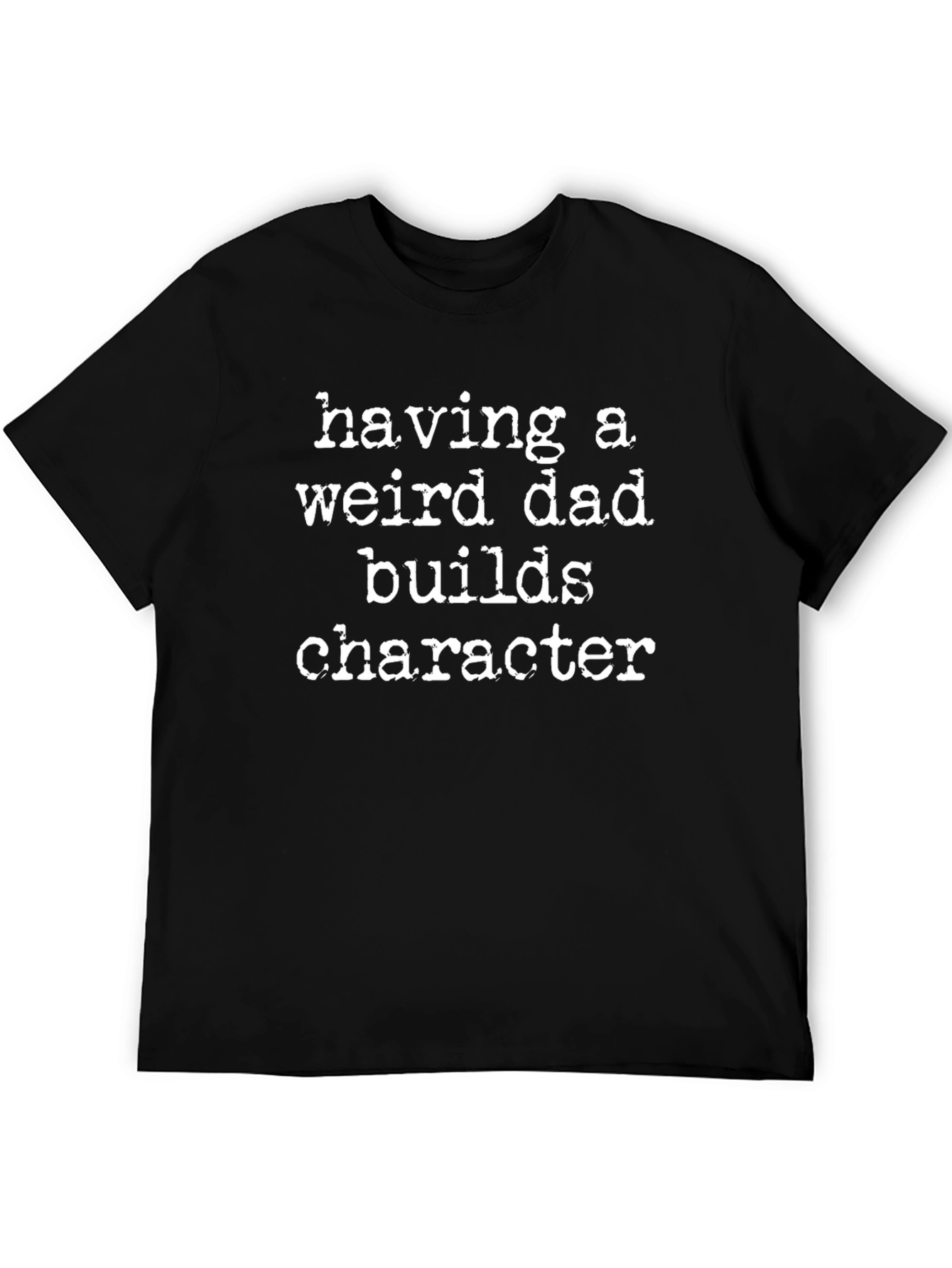 Funny Dad Character Graphic Tee - Black
