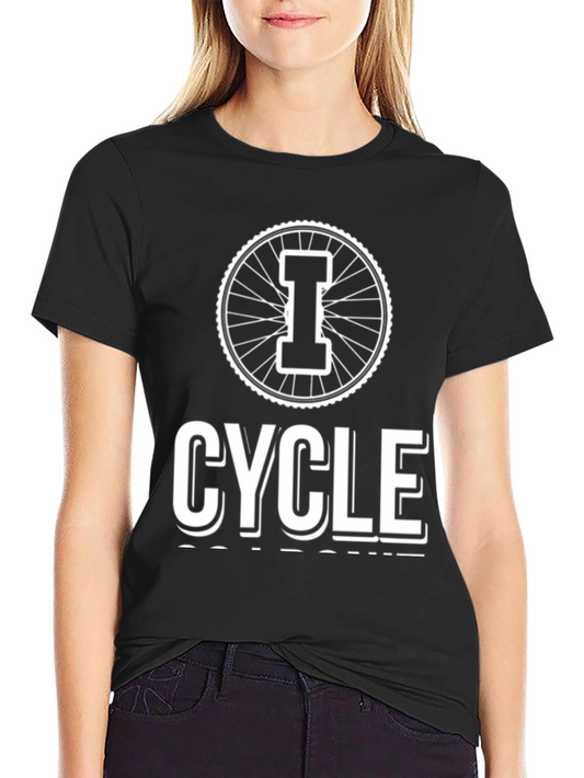 I Cycle T-Shirt - Bike Wheel Graphic Tee