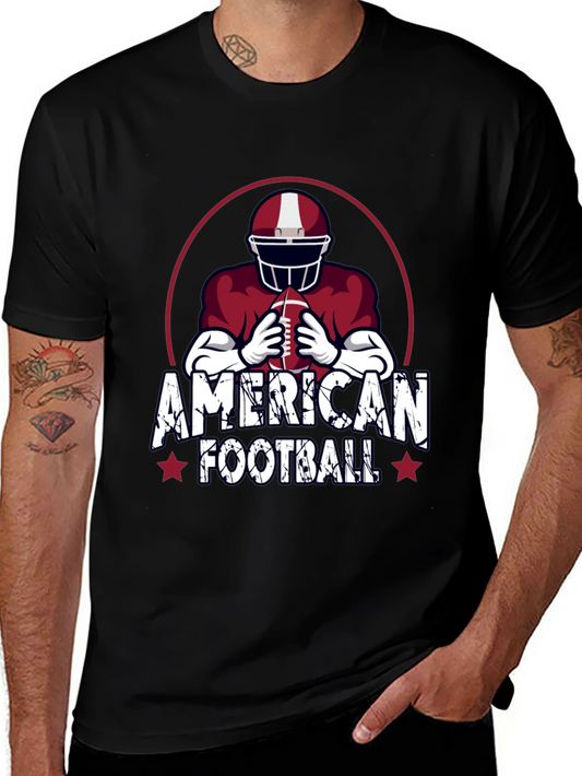 American Football Graphic T-Shirt for Men