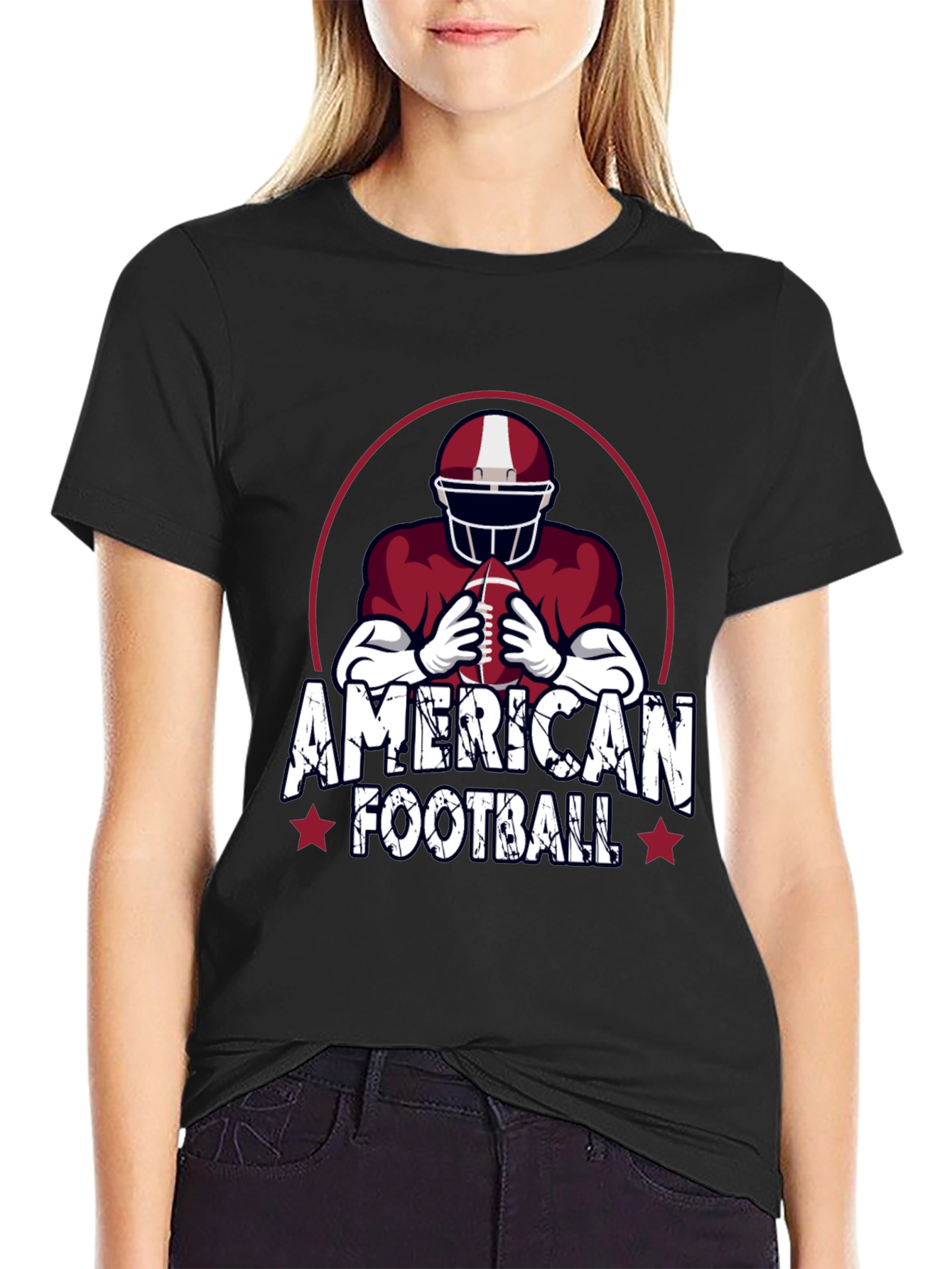 American Football Graphic T-Shirt for Men