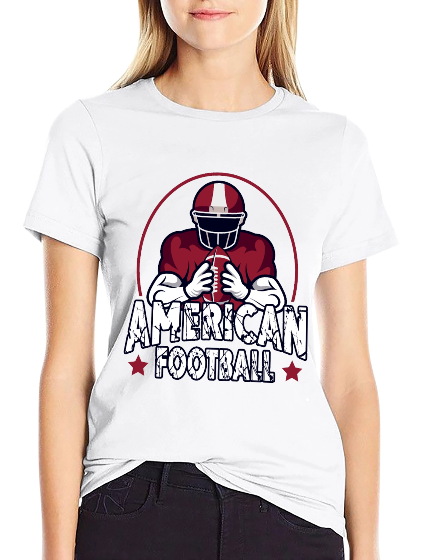 American Football Graphic T-Shirt for Men