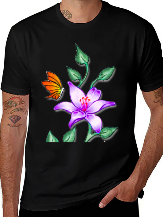 Butterfly & Floral T-Shirt