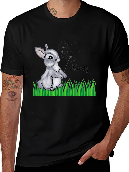 Cute Bunny Moritz Graphic Tee - Soft Cotton T-Shirt