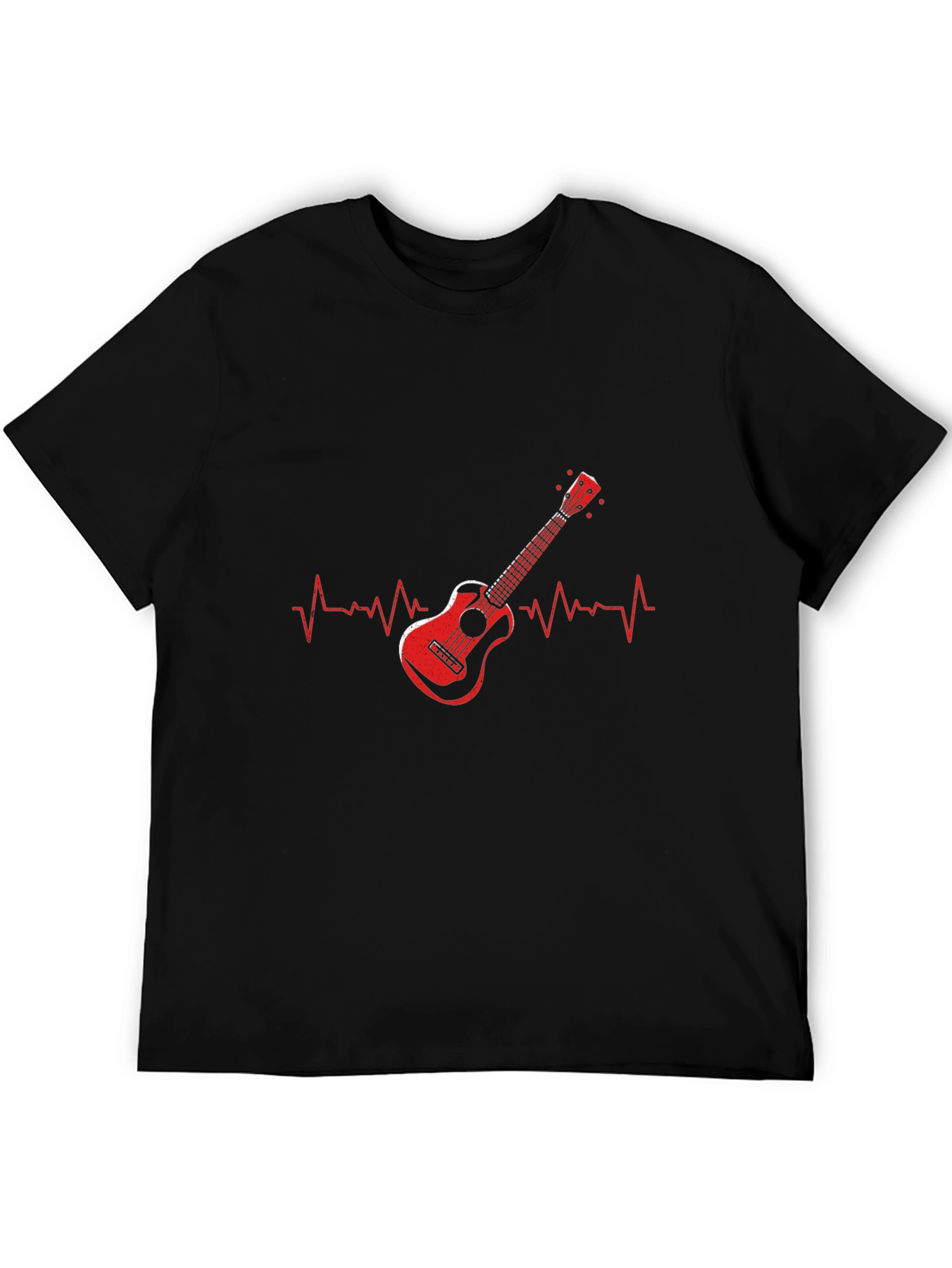 Ukulele Heartbeat Graphic Tee - Music Lover Shirt