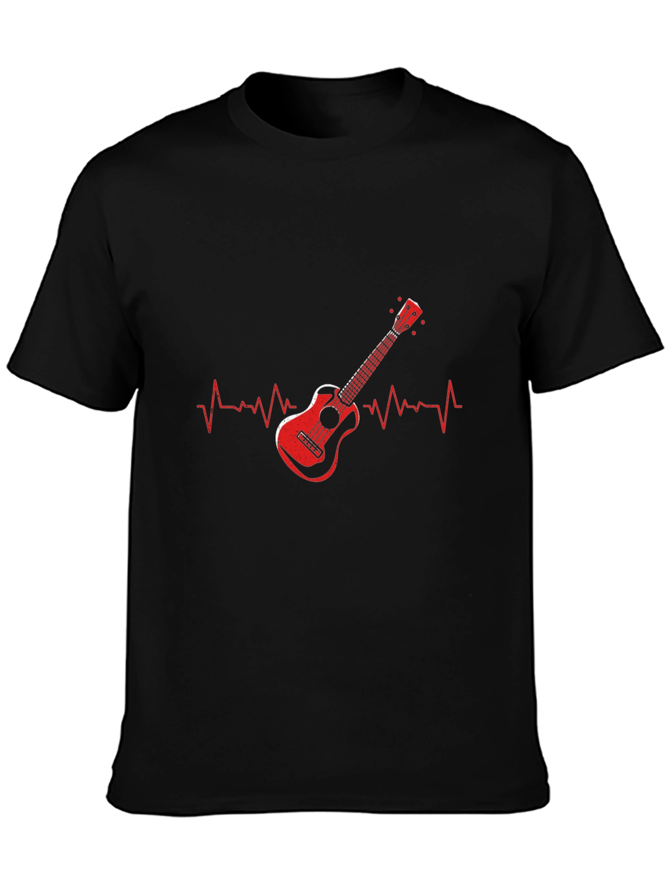 Ukulele Heartbeat Graphic Tee - Music Lover Shirt