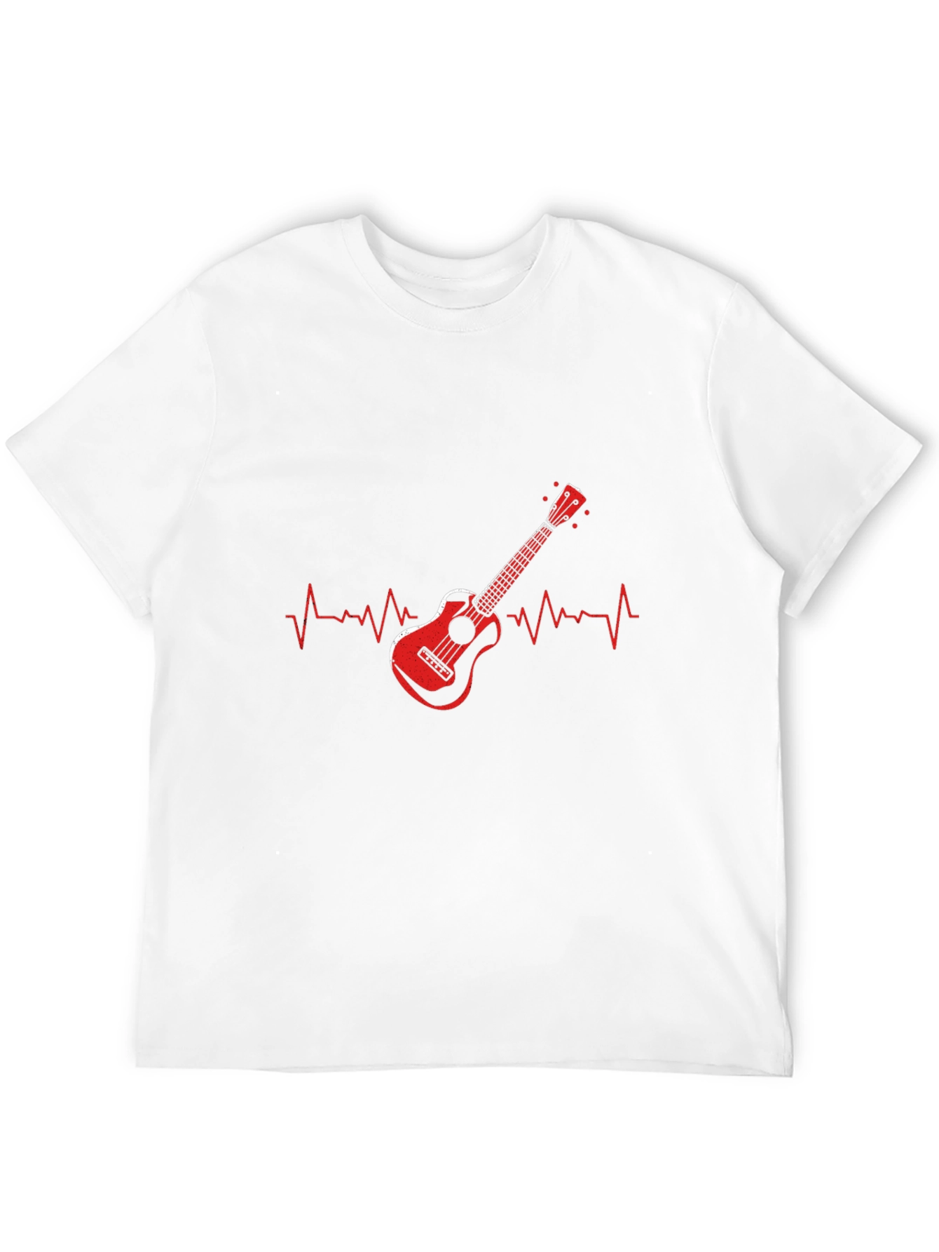 Ukulele Heartbeat Graphic Tee - Music Lover Shirt