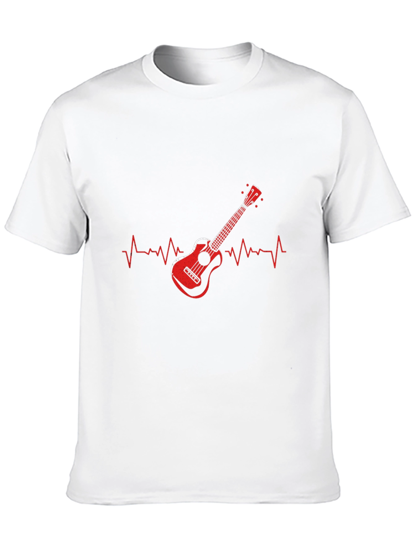 Ukulele Heartbeat Graphic Tee - Music Lover Shirt