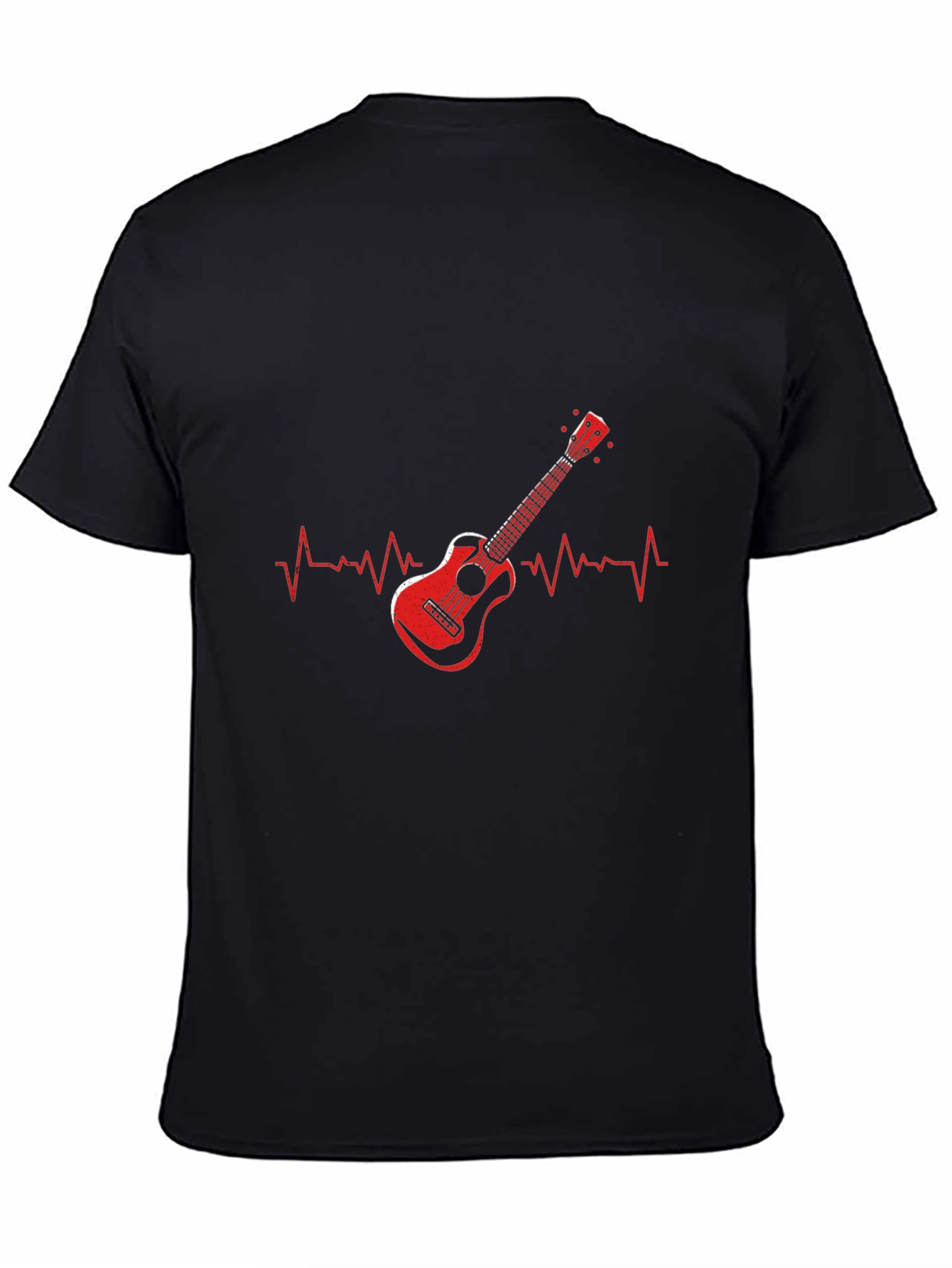Ukulele Heartbeat Graphic Tee - Music Lover Shirt