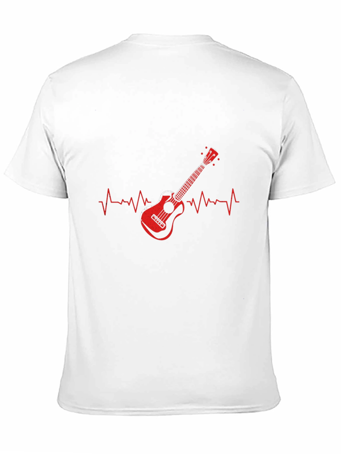 Ukulele Heartbeat Graphic Tee - Music Lover Shirt