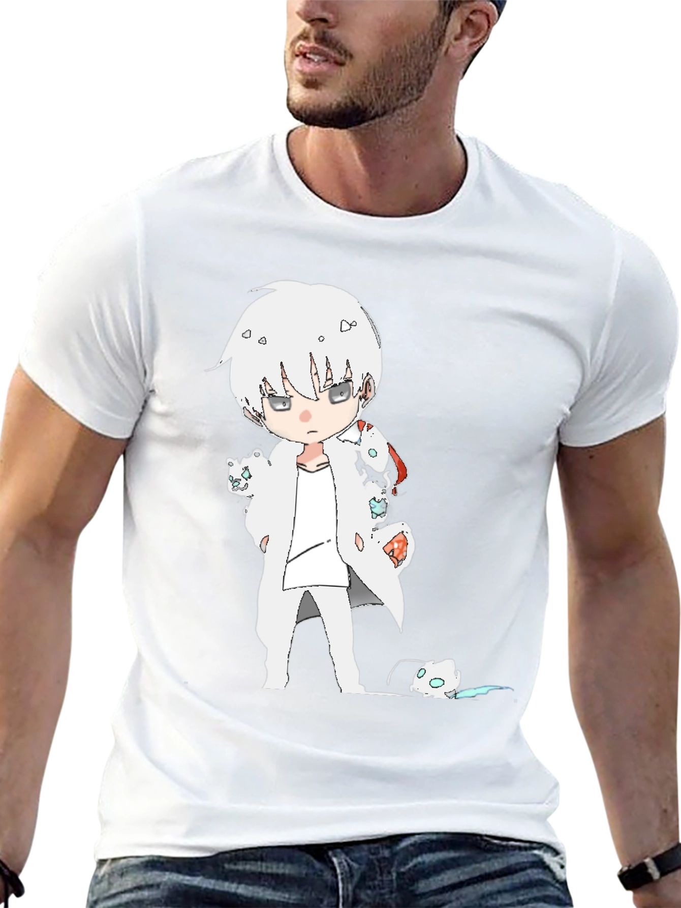 Anime Manga T-Shirt Black Cotton