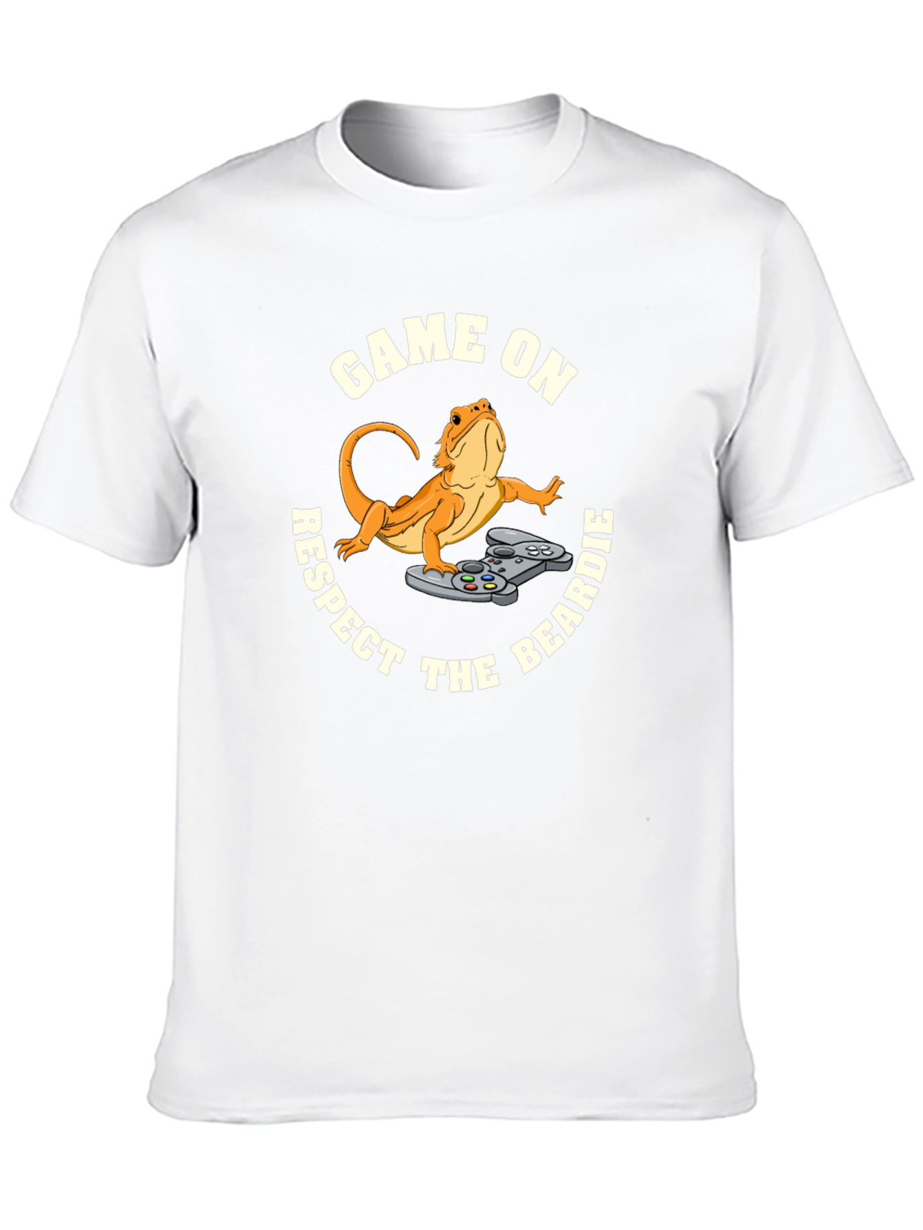 Game On Respect the Beardie Black T-Shirt
