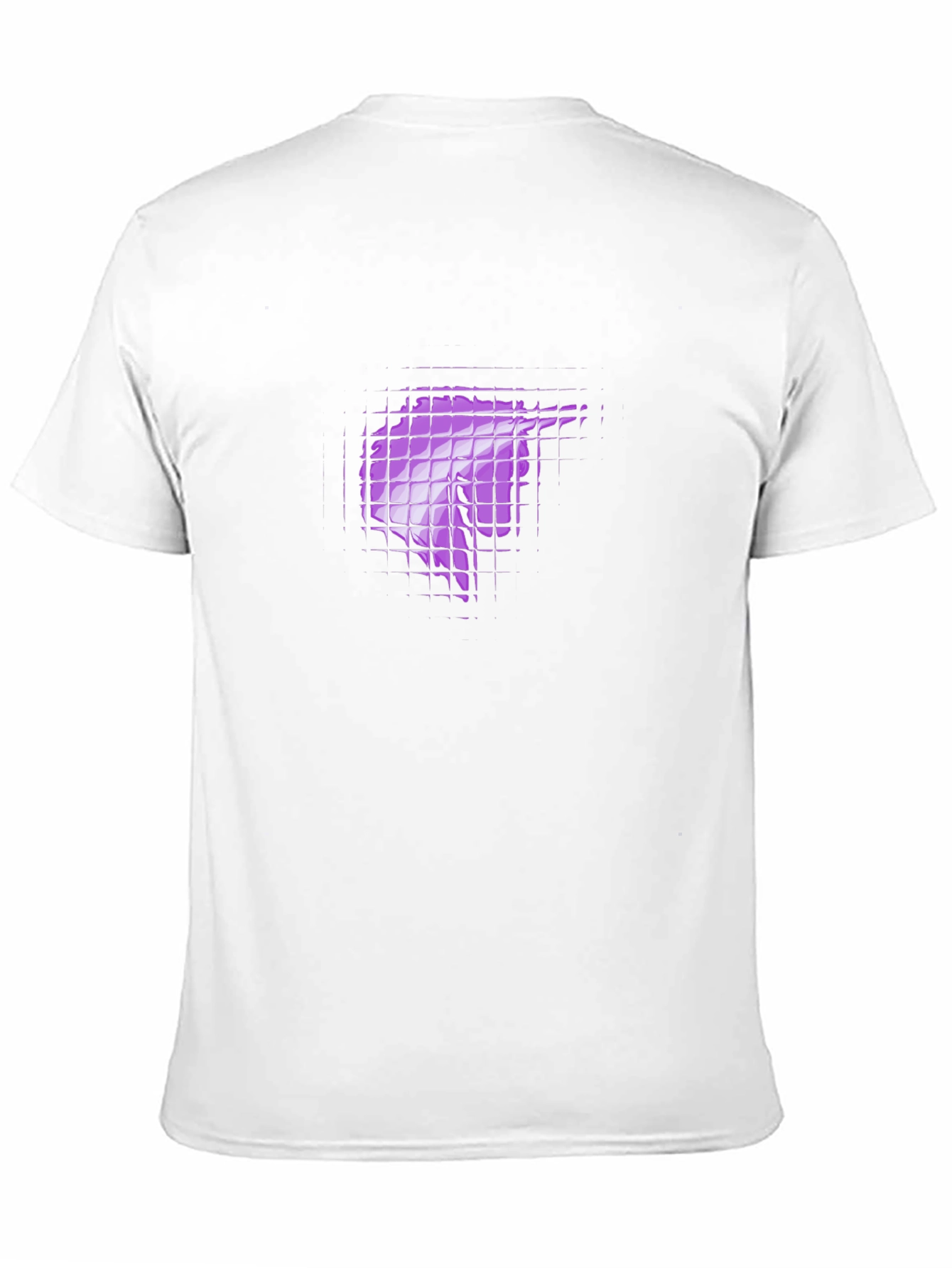 Black T-Shirt with Purple Geometric Graphic