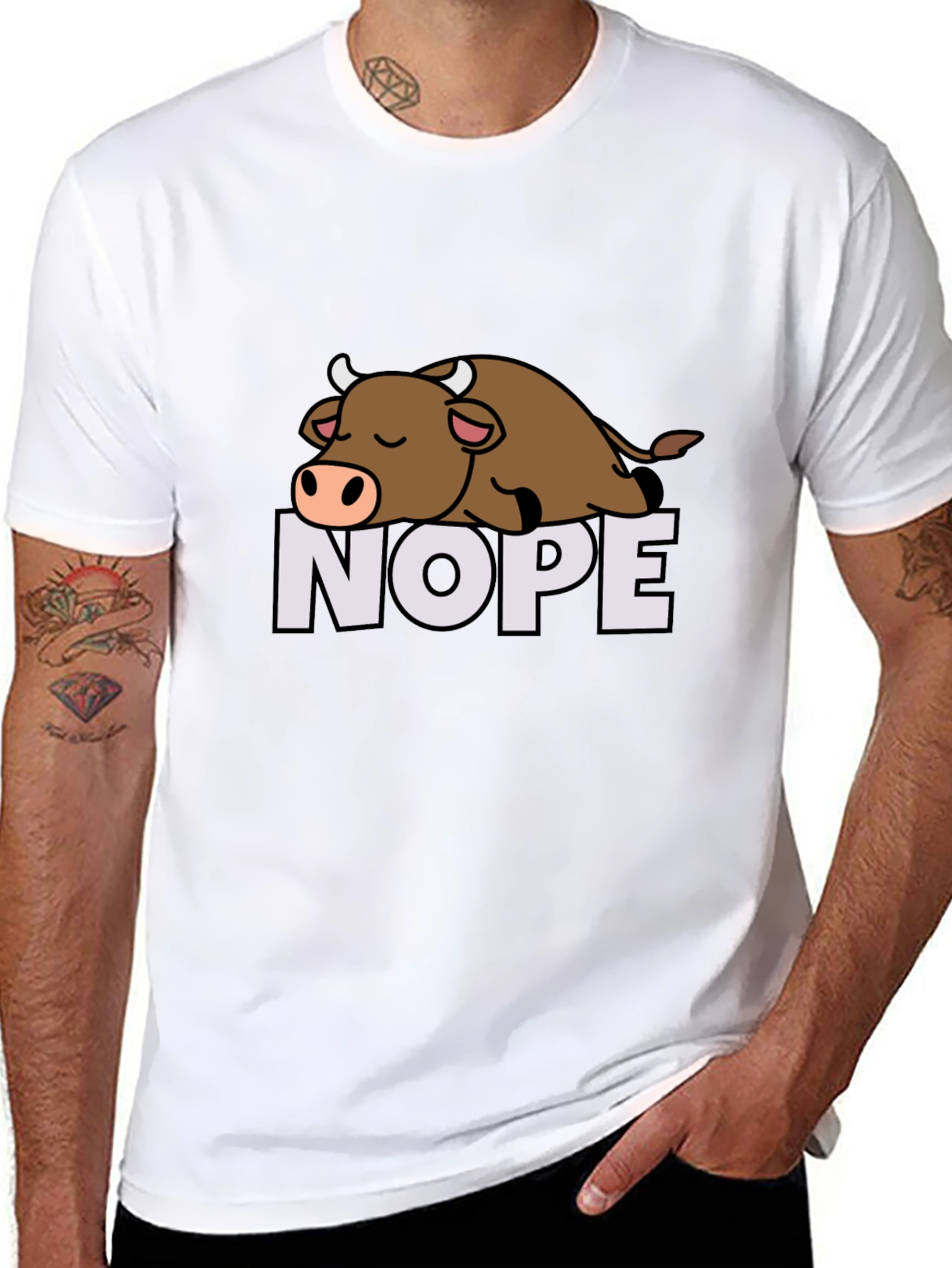 Nope Nap Cow Tee - Lazy Days T-Shirt