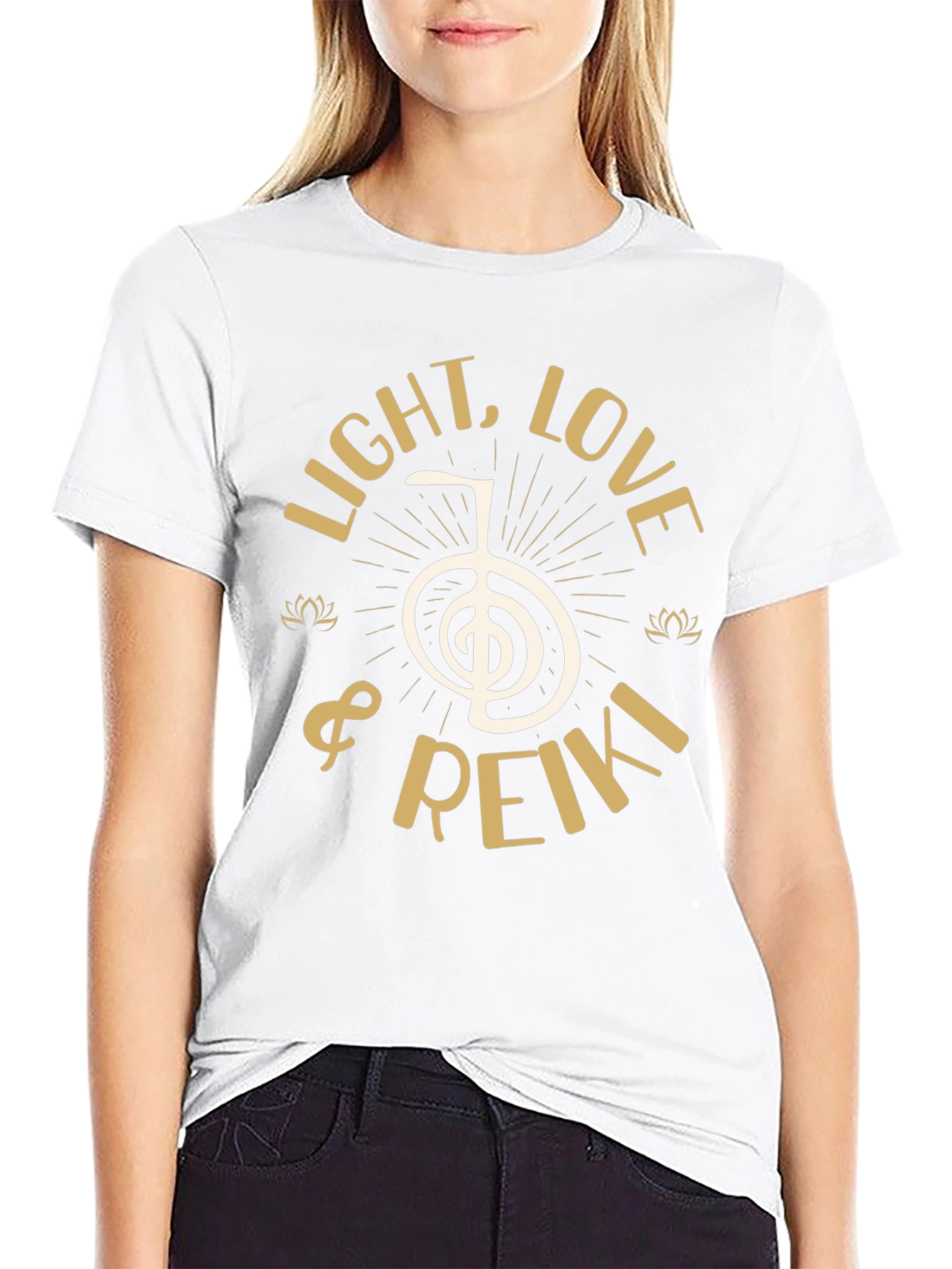 Light Love & Reiki Graphic T-Shirt - Black