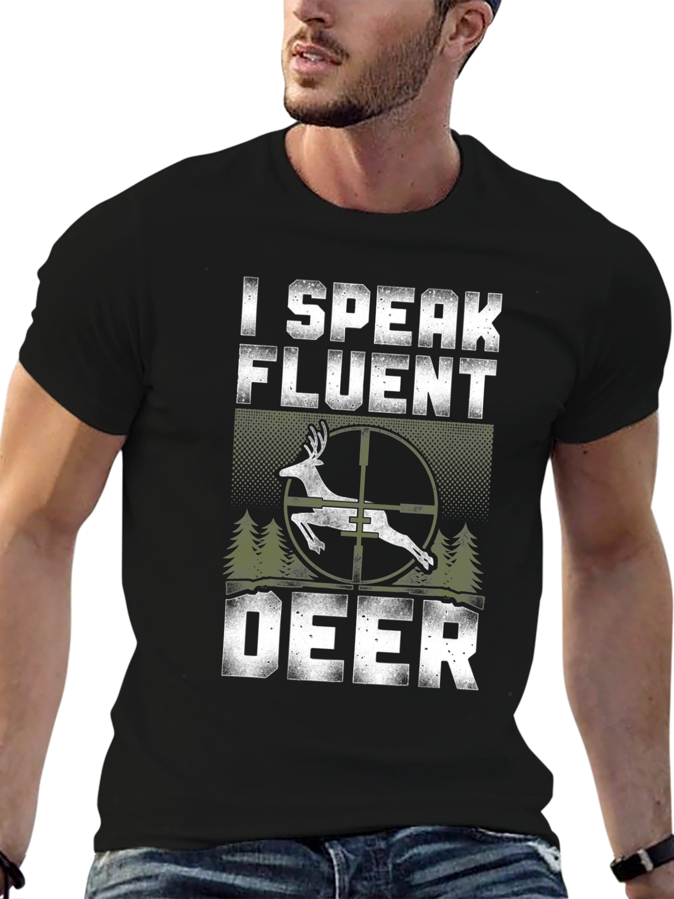 I Speak Fluent Deer T-Shirt Hunting Gift