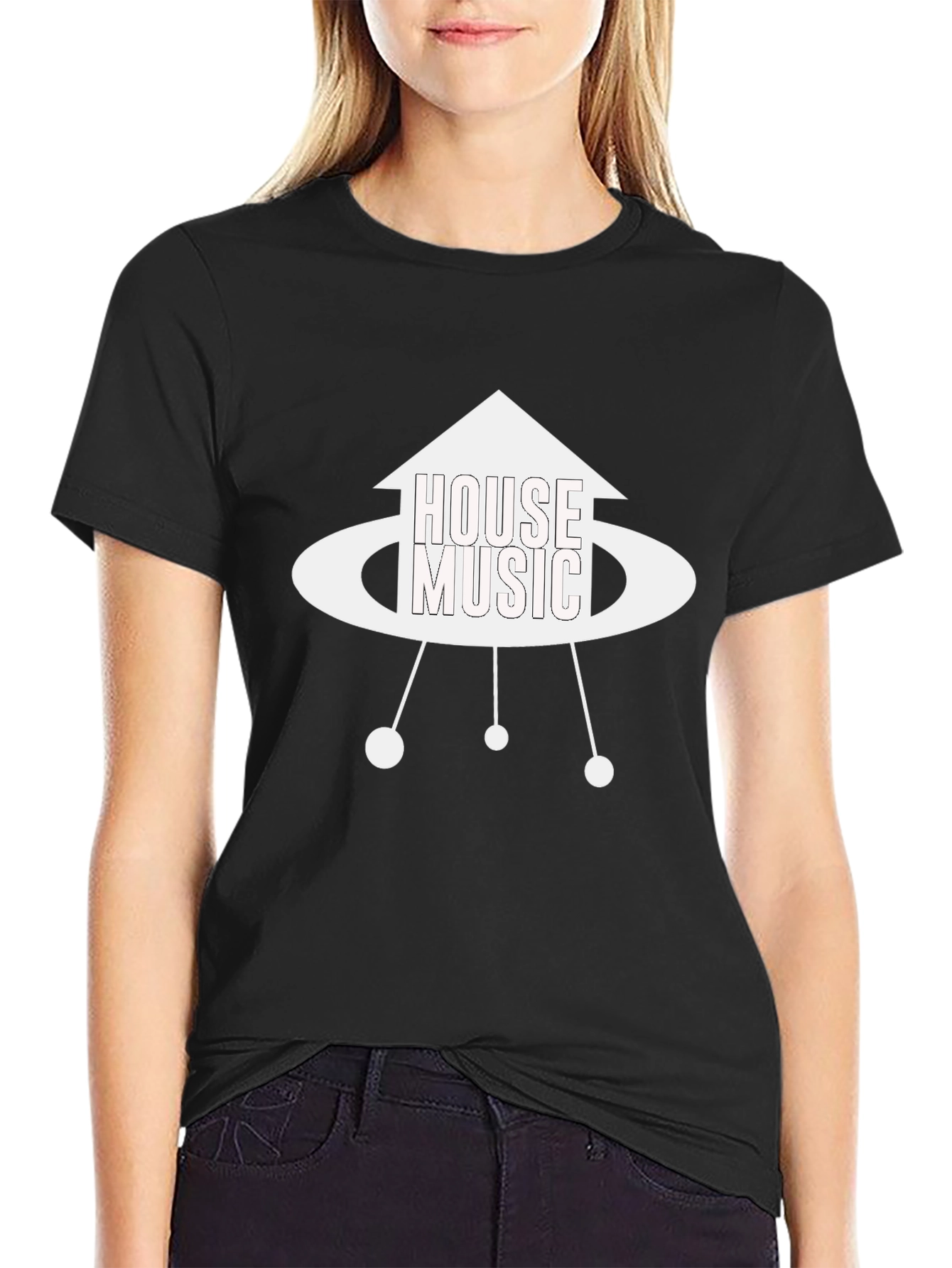 House Music UFO Graphic T-Shirt
