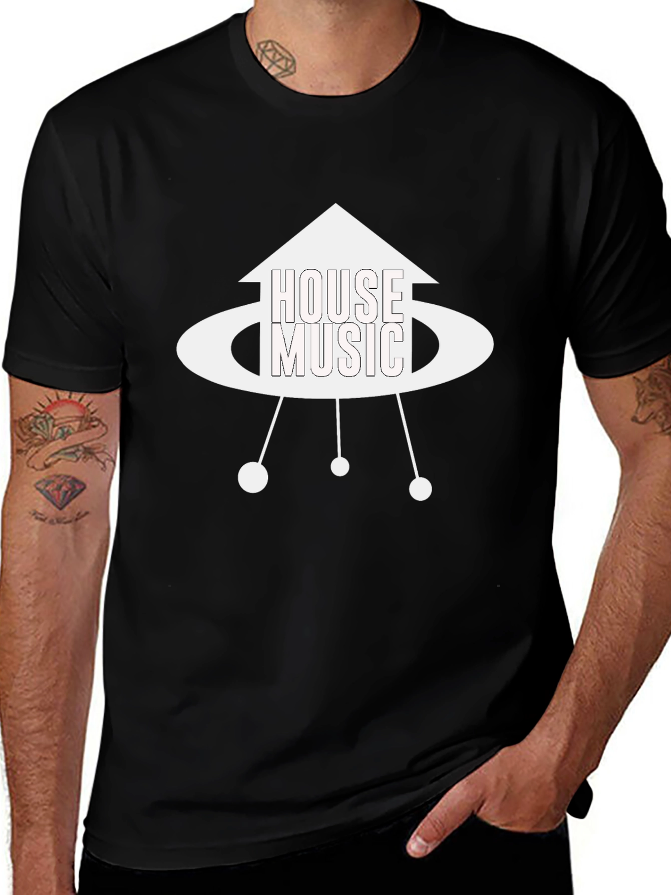 House Music UFO Graphic T-Shirt