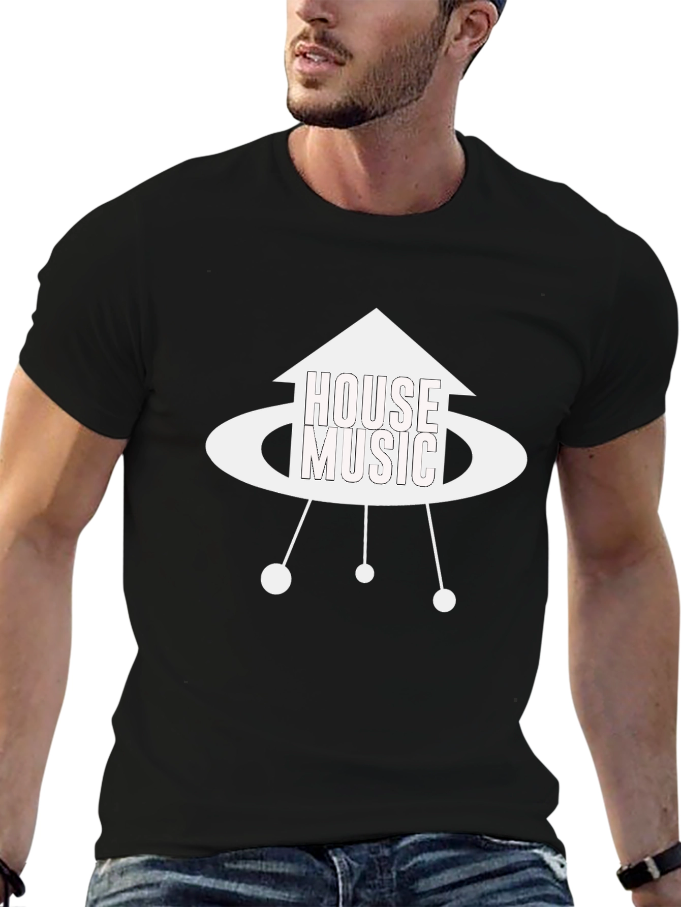 House Music UFO Graphic T-Shirt