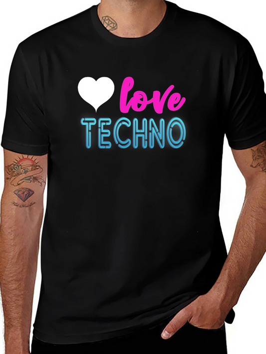 Love Techno Graphic Tee - Stylish EDM Music T-Shirt