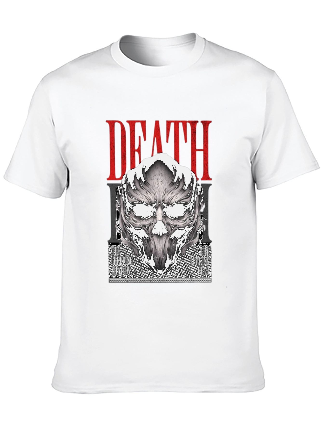 Death Metal Graphic Print Black T-Shirt