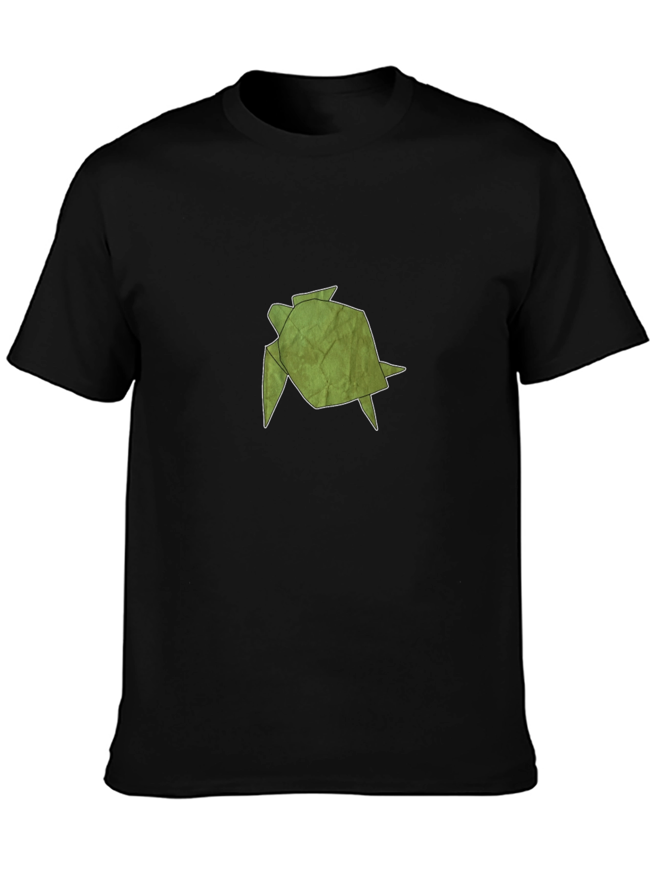 Origami Turtle Graphic Black T-Shirt