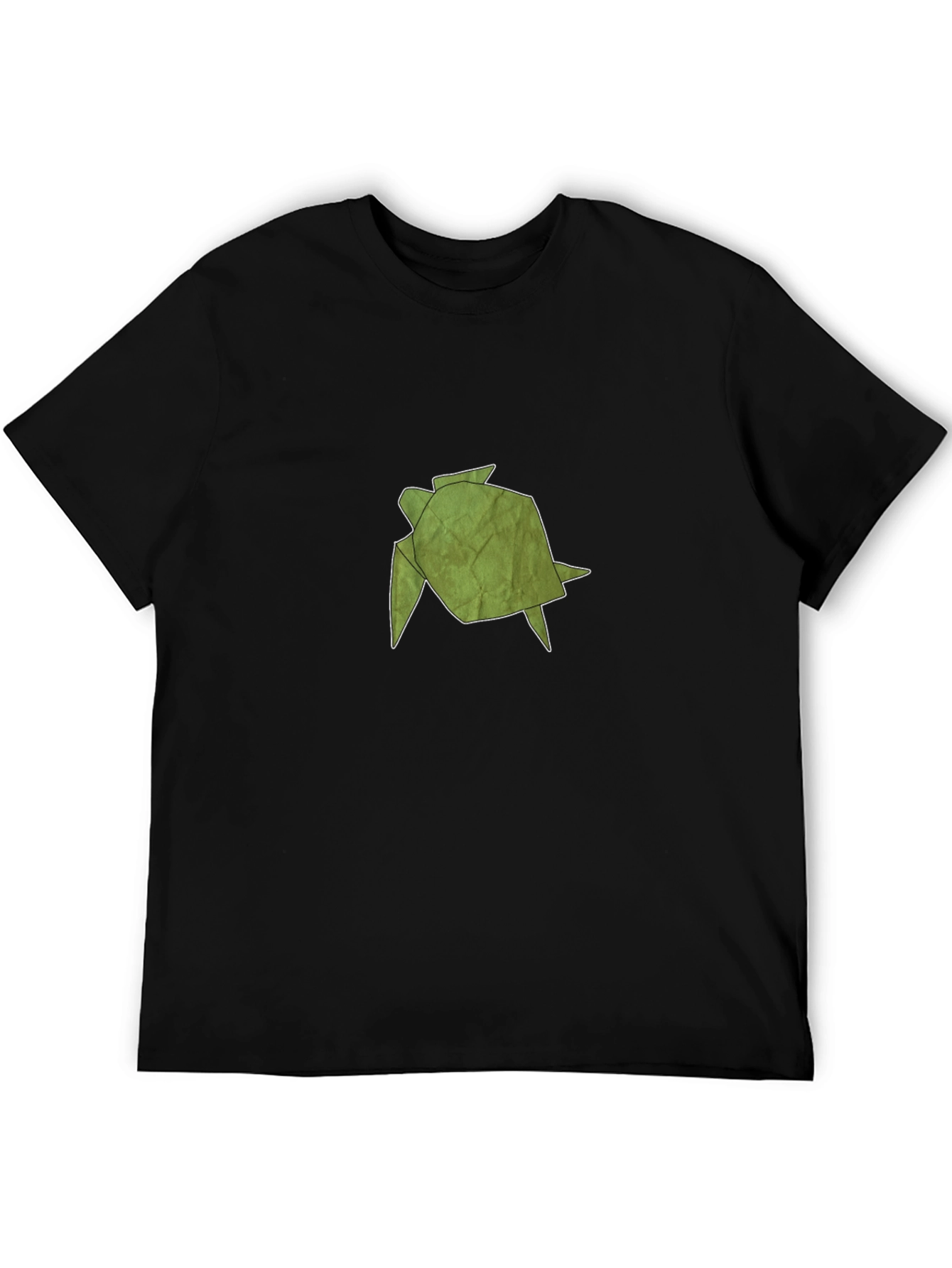 Origami Turtle Graphic Black T-Shirt