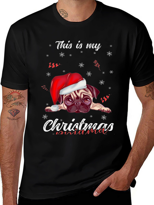 Christmas Mama Pug Graphic Tee
