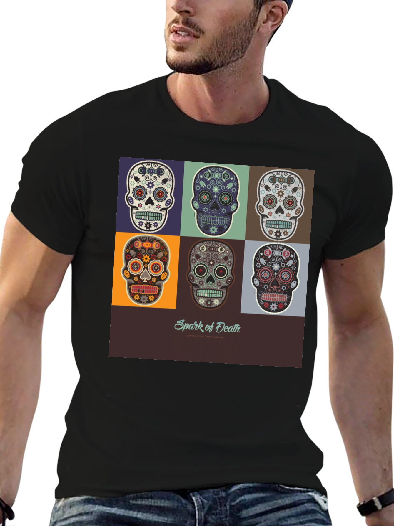 Sugar Skull T-Shirt - Day of the Dead Design